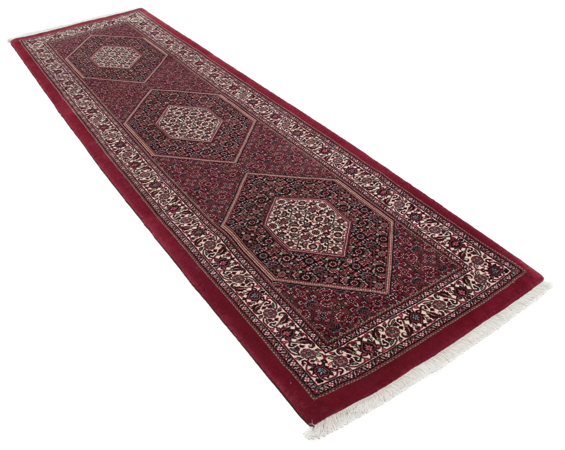 Alternative view of Bijar Persian Rug 88 × 300 cm in Wool & Silk, hand-knotted