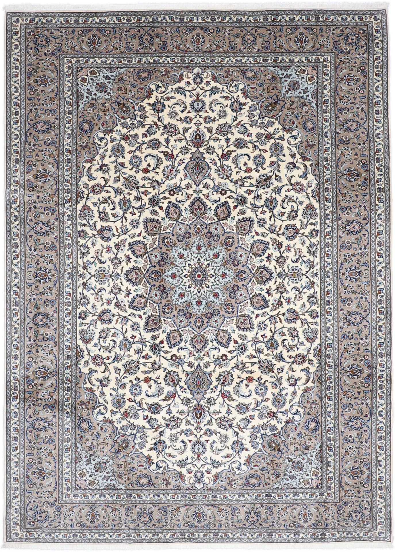 Hand-Knotted Kashan Persian Rug, 252 × 348 cm, Wool