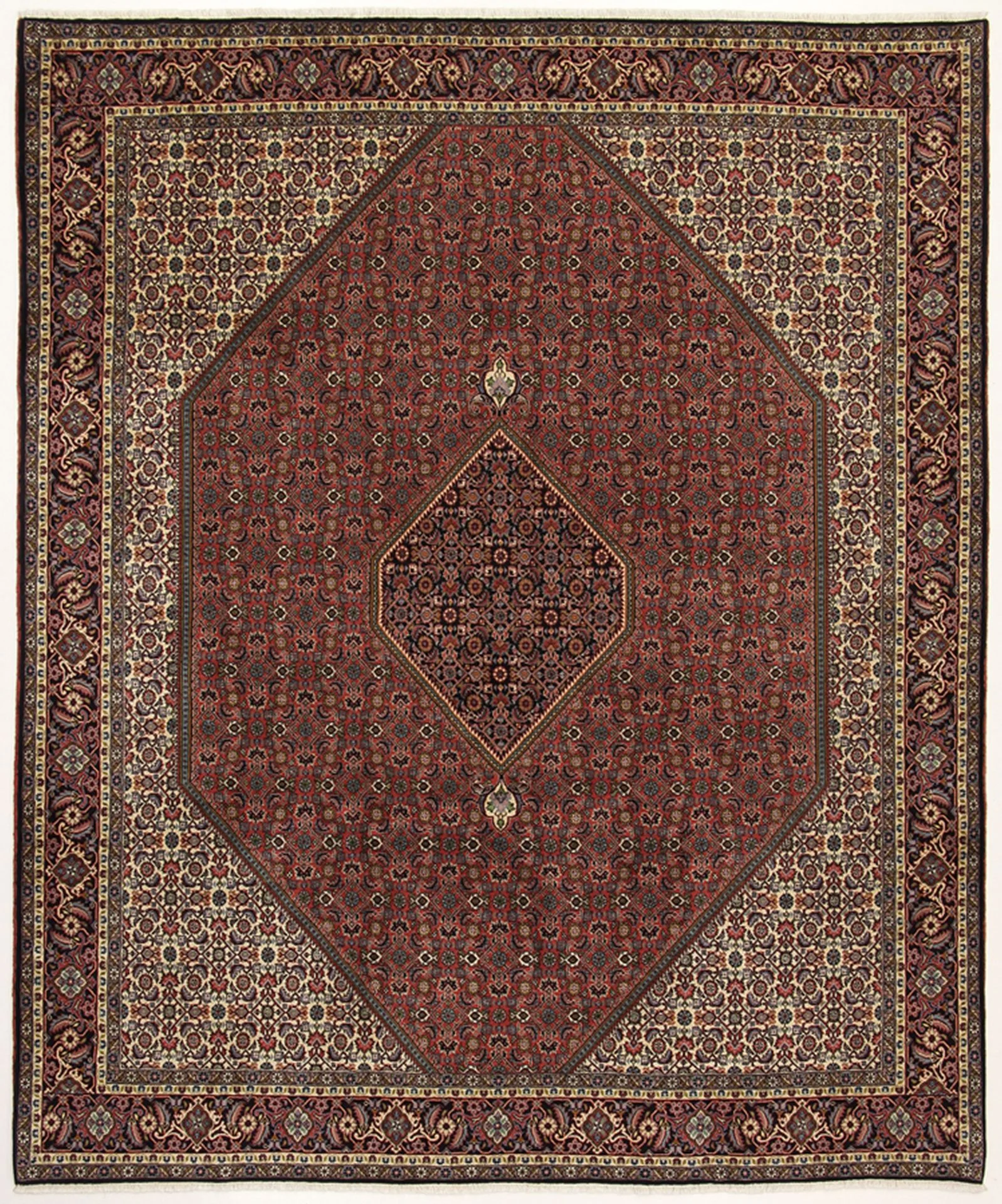 Hand-Knotted Bijar Persian Rug, 250 × 305 cm, Wool