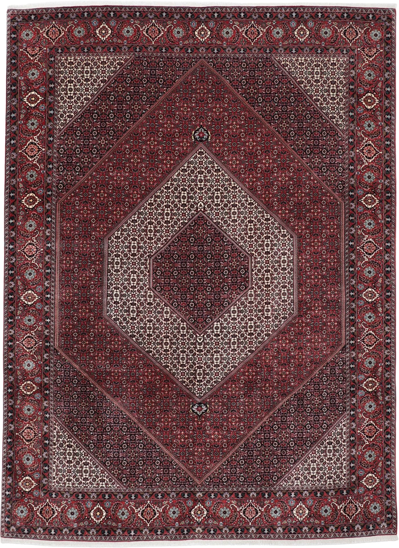 Hand-Knotted Bijar Persian Rug, 254 × 348 cm, Wool