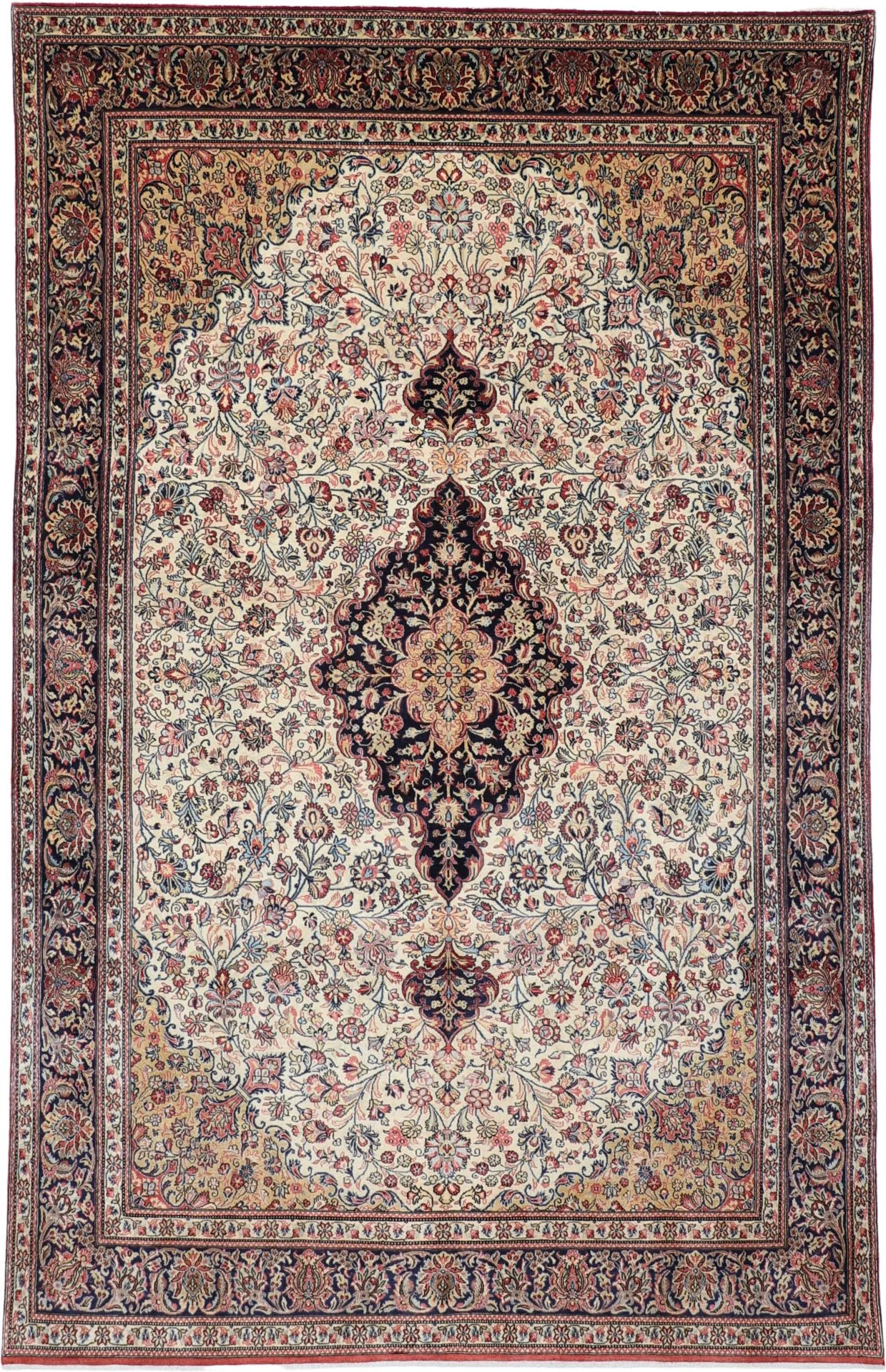 Hand-Knotted Qom Persian Rug, 195 × 305 cm, Wool
