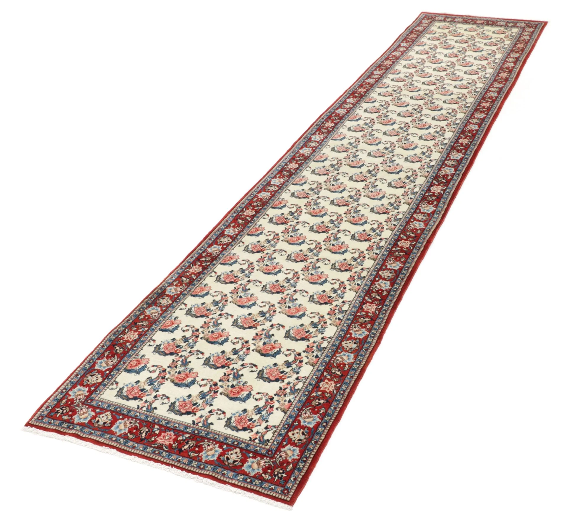 Alternative view of Qom Persian Rug 100 × 460 cm in Wool, hand-knotted