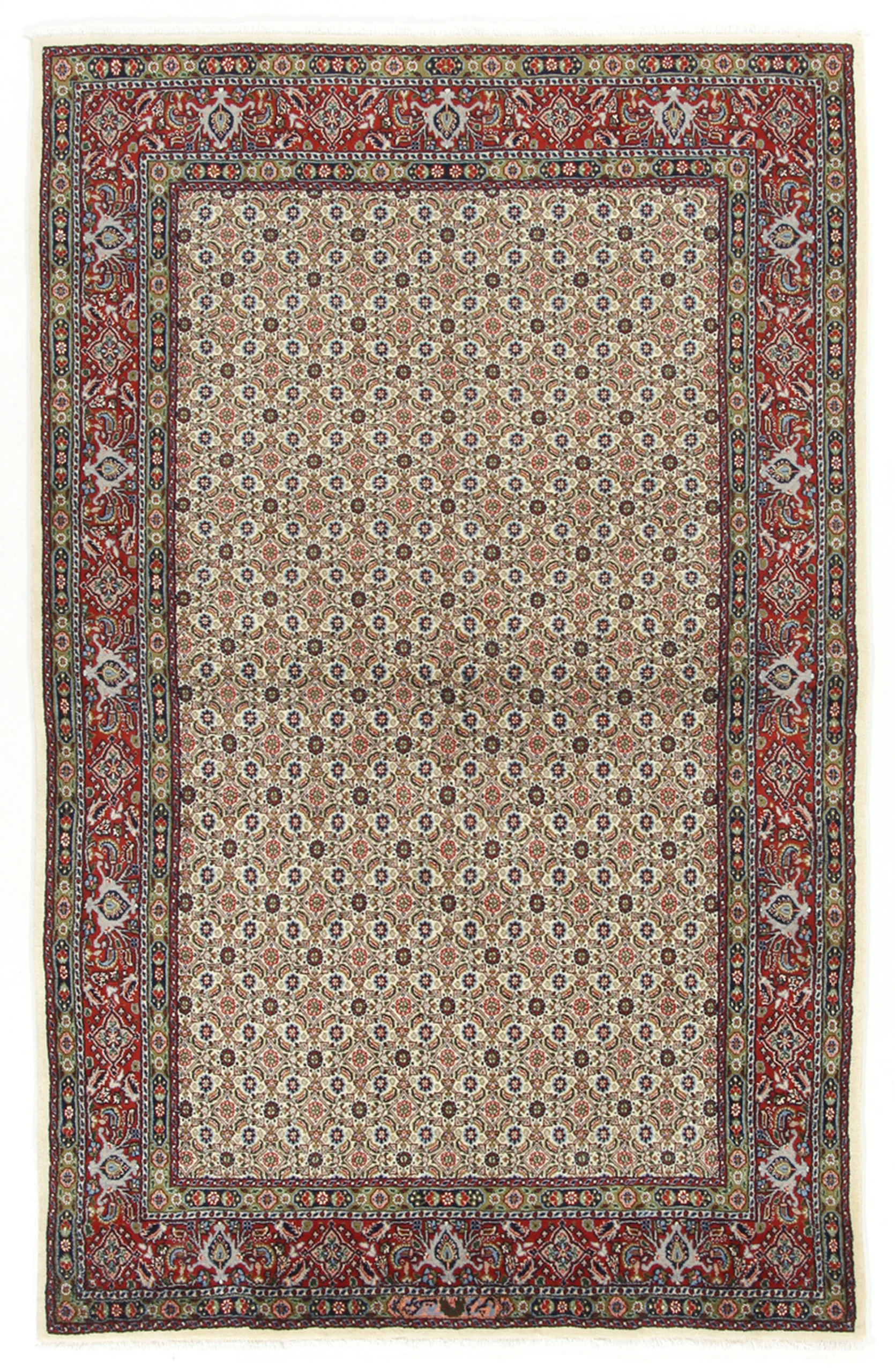 Wool & Silk Moud Persian Rug 133 × 220 cm, hand-knotted