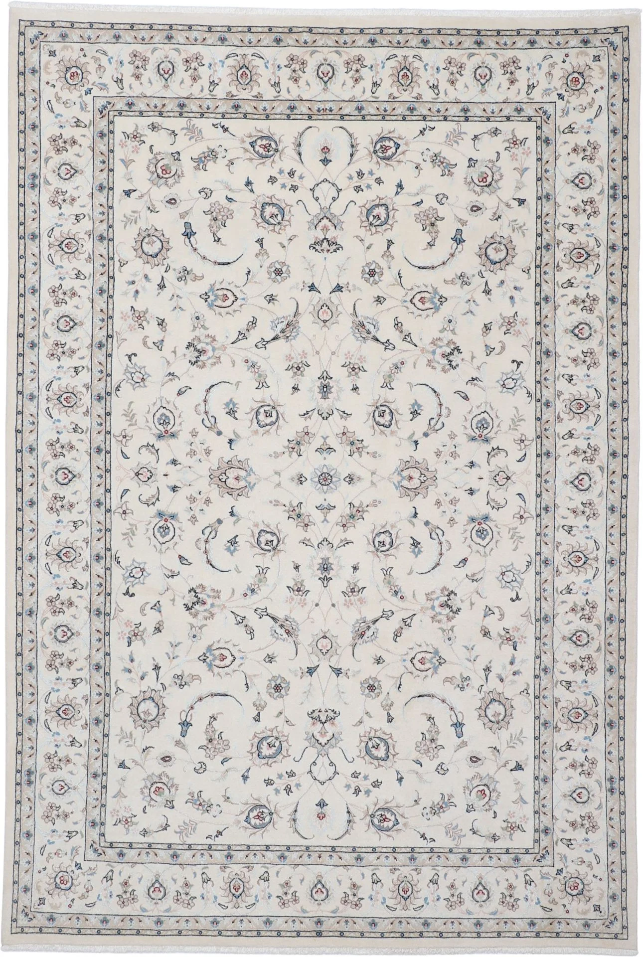 Hand-Knotted Nain Persian Rug, 200 × 296 cm, Wool