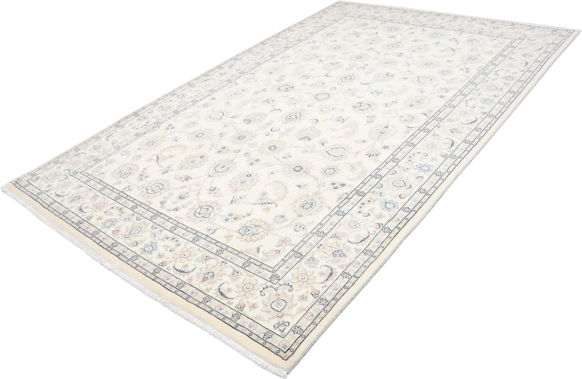 Hand-Knotted Nain Persian Rug, 200 × 307 cm, Wool - Image 3