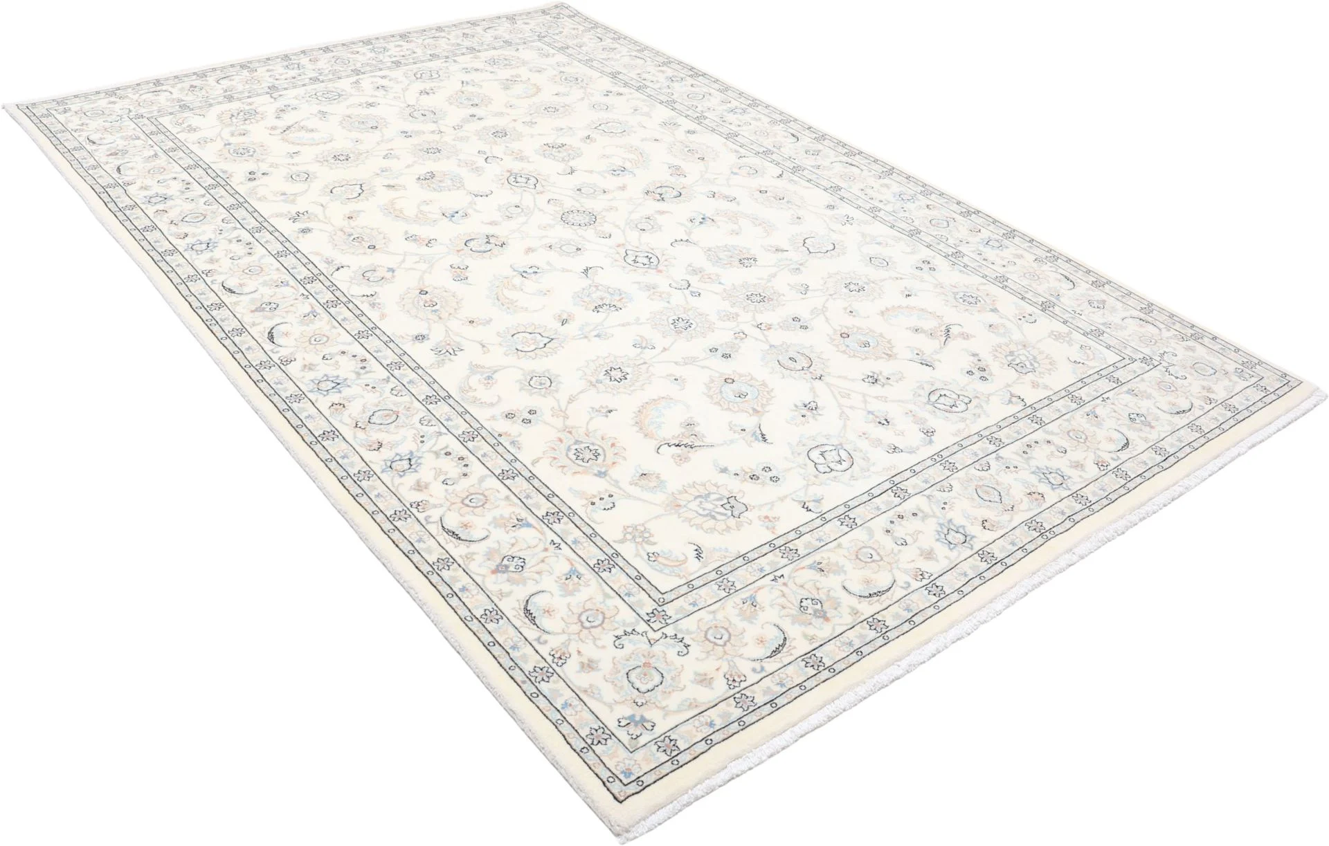 Hand-Knotted Nain Persian Rug, 200 × 307 cm, Wool - Image 4