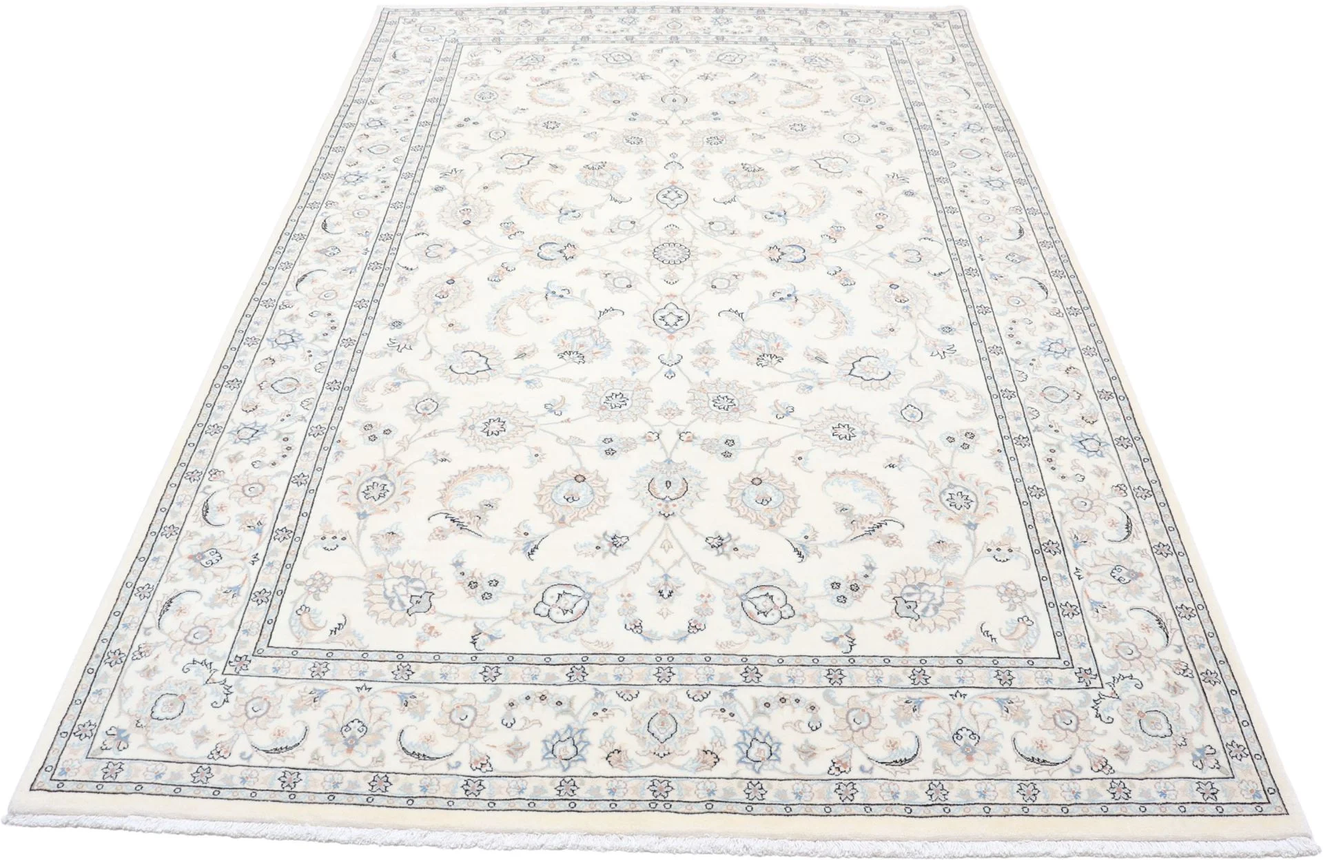 Hand-Knotted Nain Persian Rug, 200 × 307 cm, Wool - Image 7
