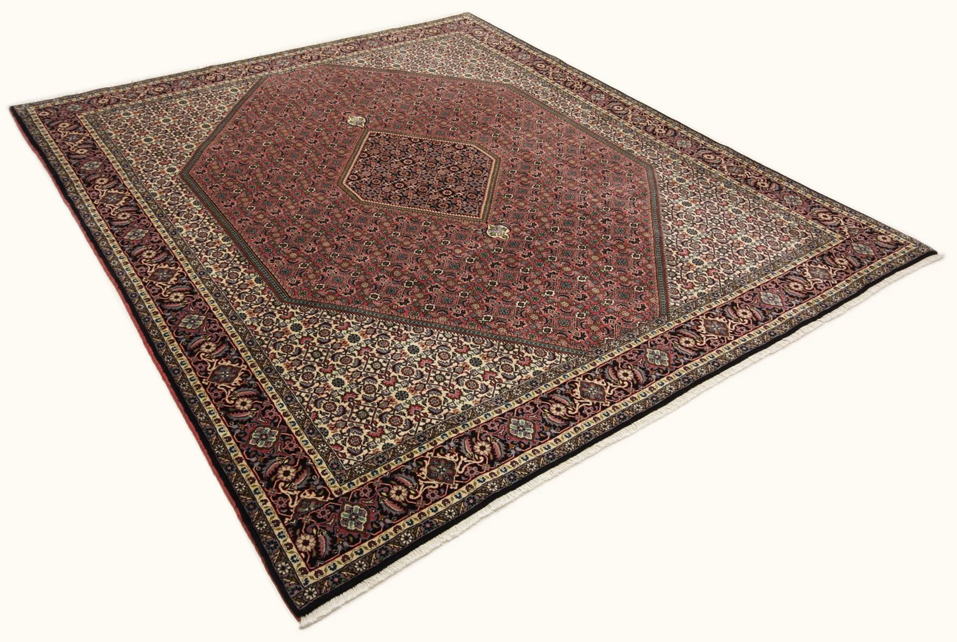Alternative view of Hand-Knotted Bijar Persian Rug, 250 × 305 cm, Wool