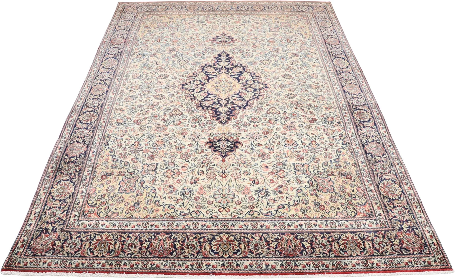 Alternative view of Hand-Knotted Qom Persian Rug, 195 × 305 cm, Wool