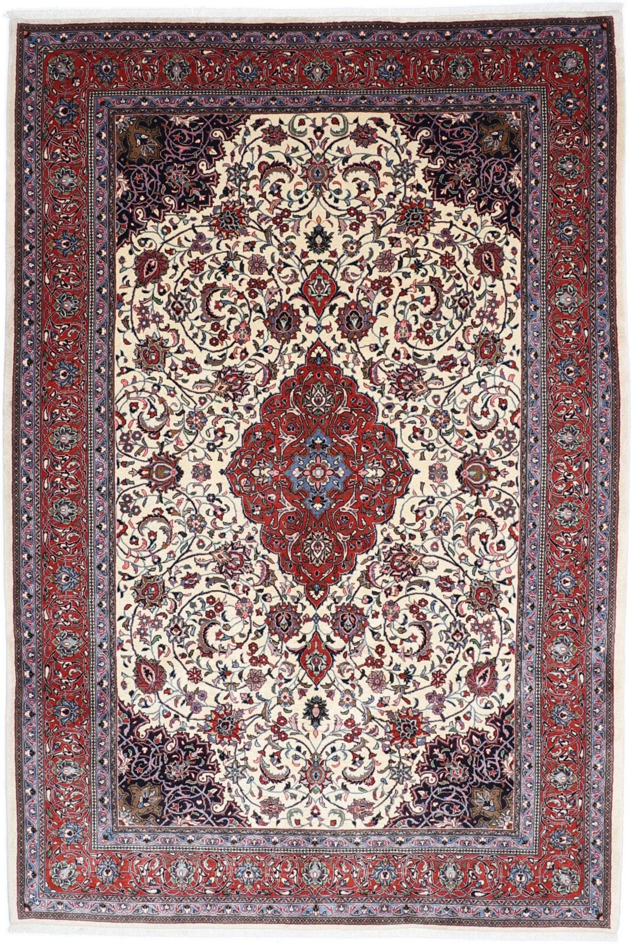 Hand-Knotted Sarouk Persian Rug, 220 × 327 cm, Wool