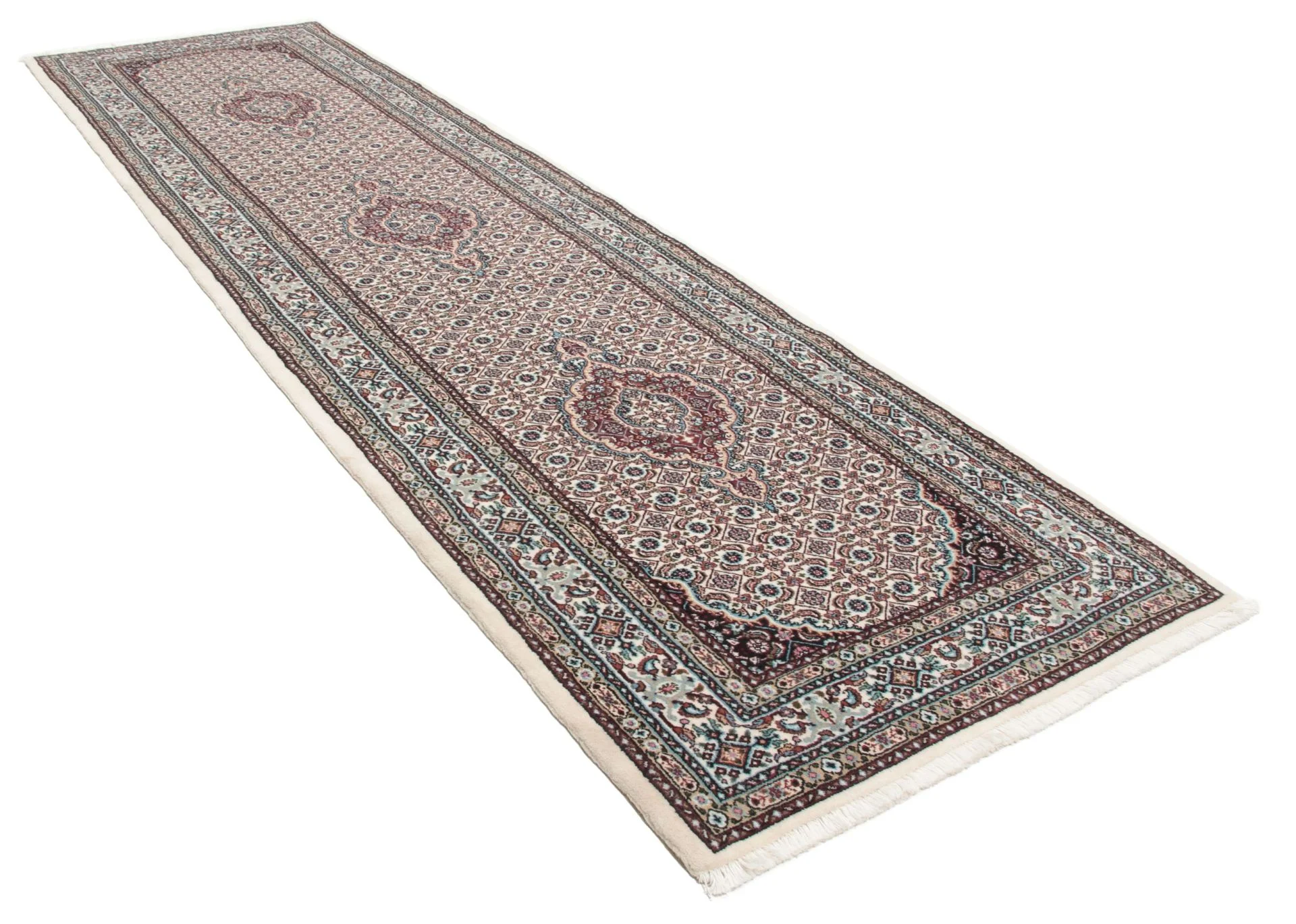 Alternative view of Hand-Knotted Moud Persian Rug, 85 × 295 cm, Wool