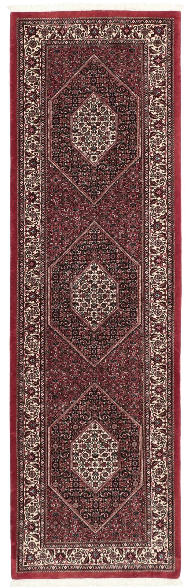 Bijar Persian Rug 85 × 285 cm in Wool & Silk, hand-knotted