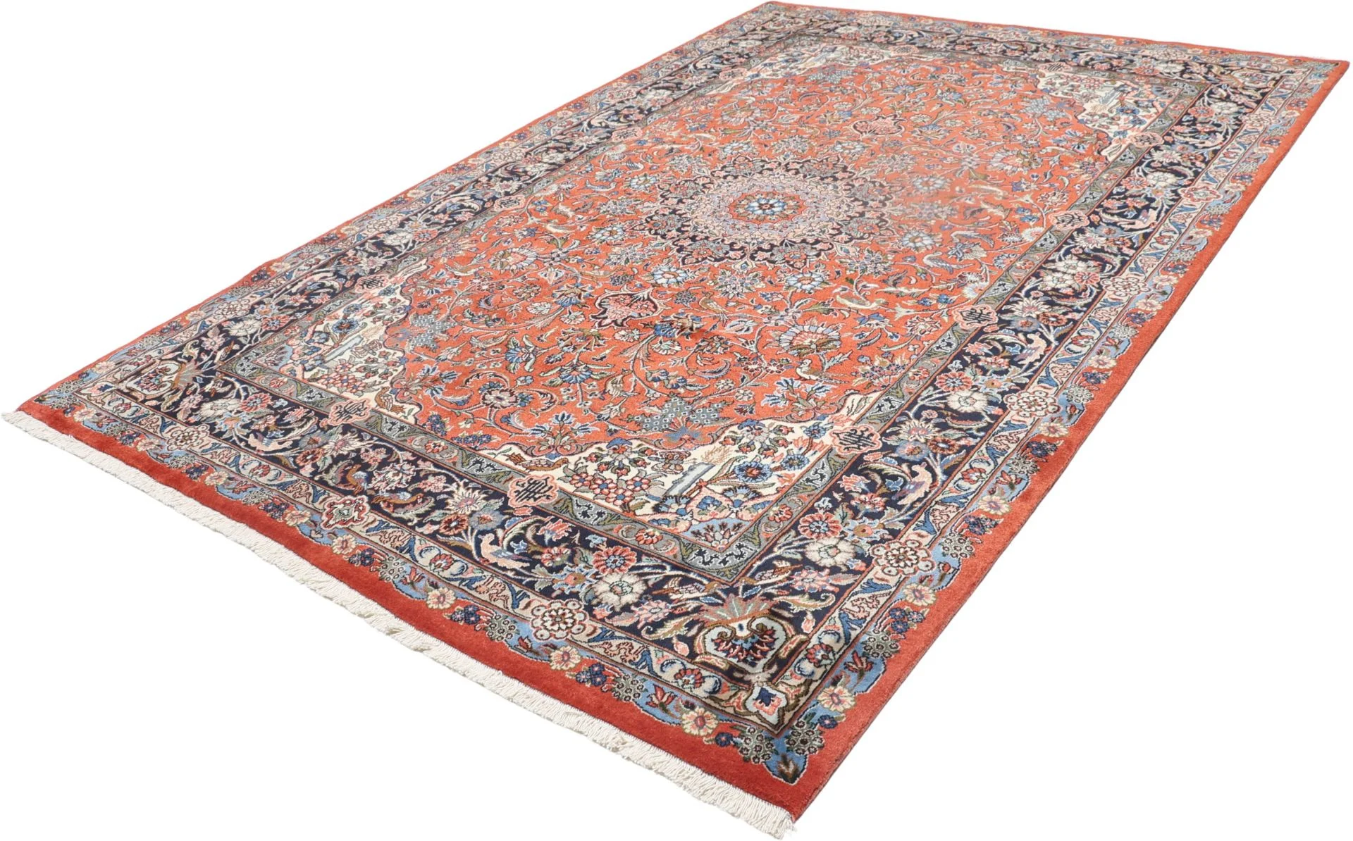 Hand-Knotted Sarouk Persian Rug, 202 × 298 cm, Wool - Image 3