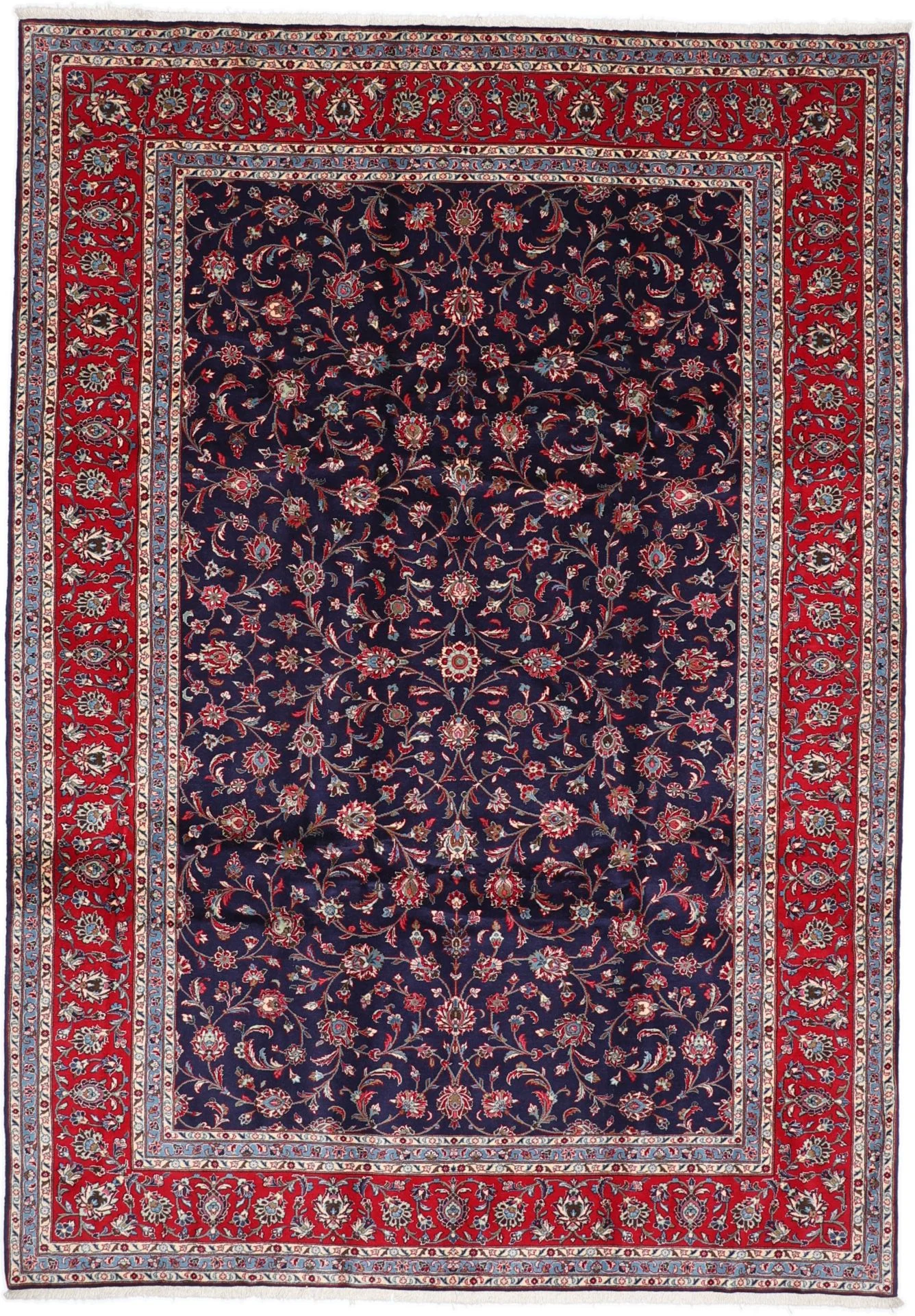 Wool Kashan Persian Rug 246 × 345 cm, hand-knotted