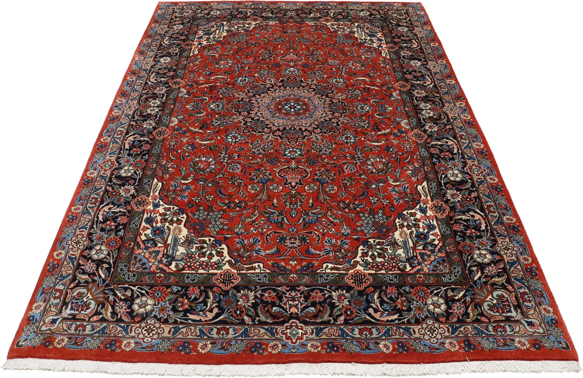 Hand-Knotted Sarouk Persian Rug, 202 × 298 cm, Wool - Image 7