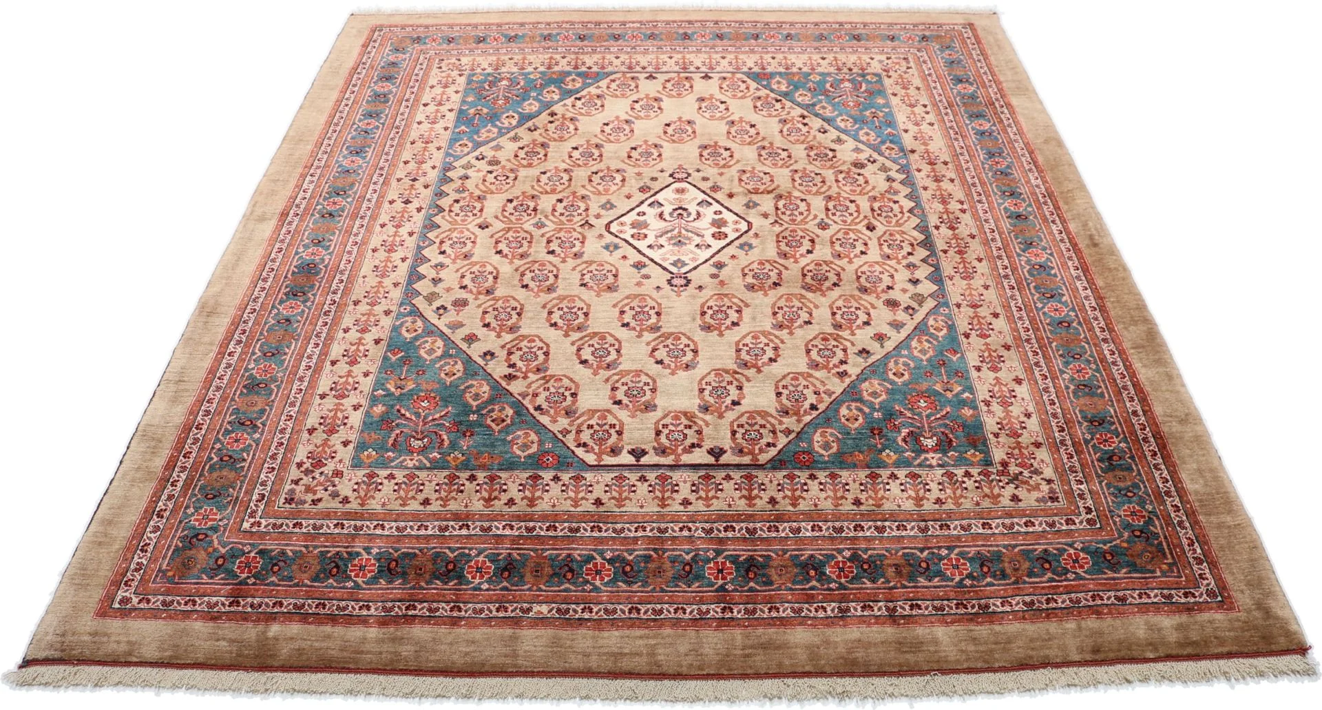Alternative view of Hand-Knotted Qashqai Persian Rug, 209 × 241 cm, Wool