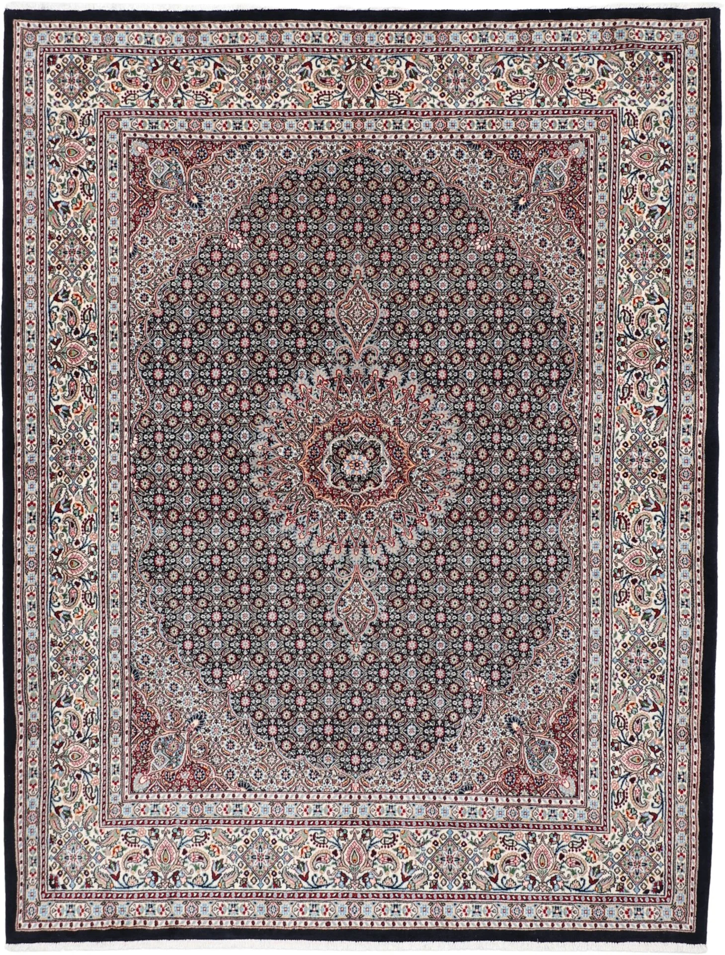 Wool Moud Persian Rug 182 × 240 cm, hand-knotted