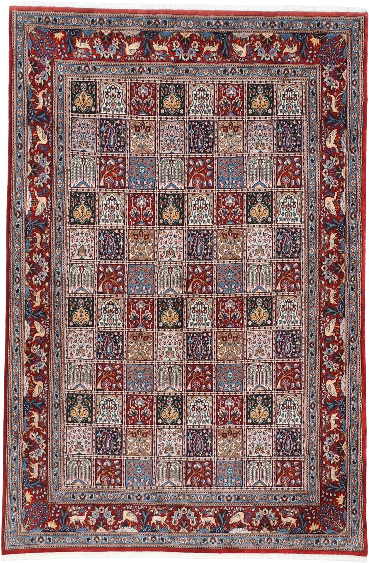 Hand-Knotted Moud Persian Rug, 165 × 250 cm, Wool