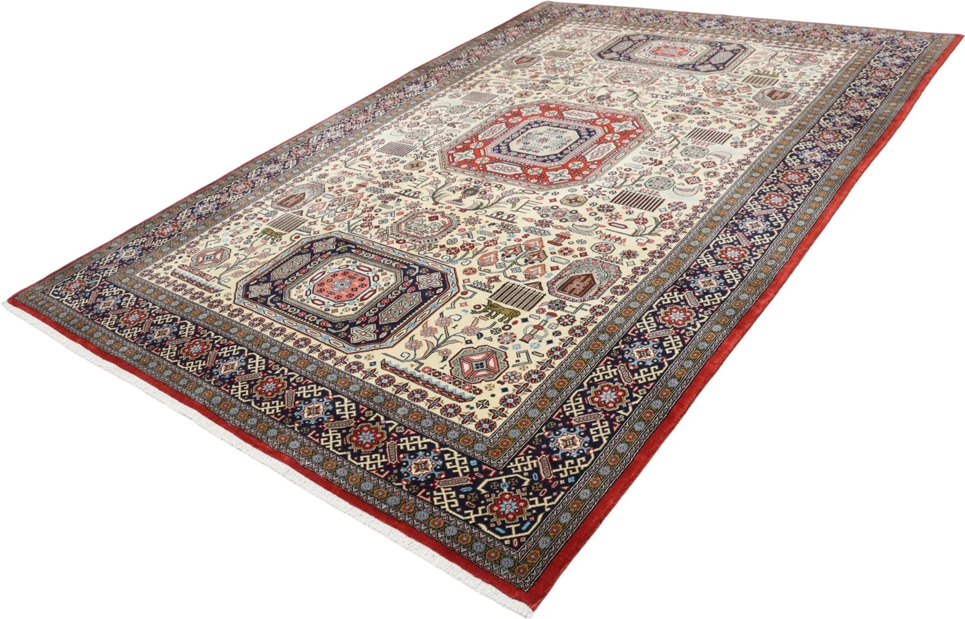 Wool Qom Persian Rug 195 × 295 cm, hand-knotted - Image 3