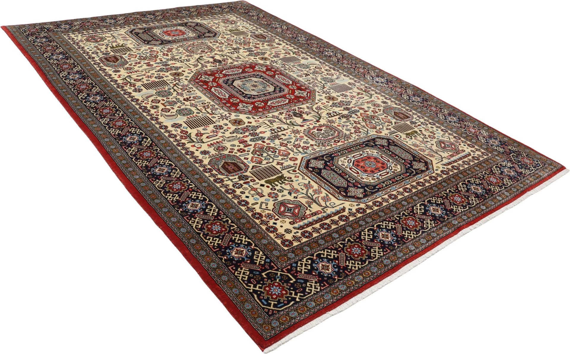Wool Qom Persian Rug 195 × 295 cm, hand-knotted - Image 4