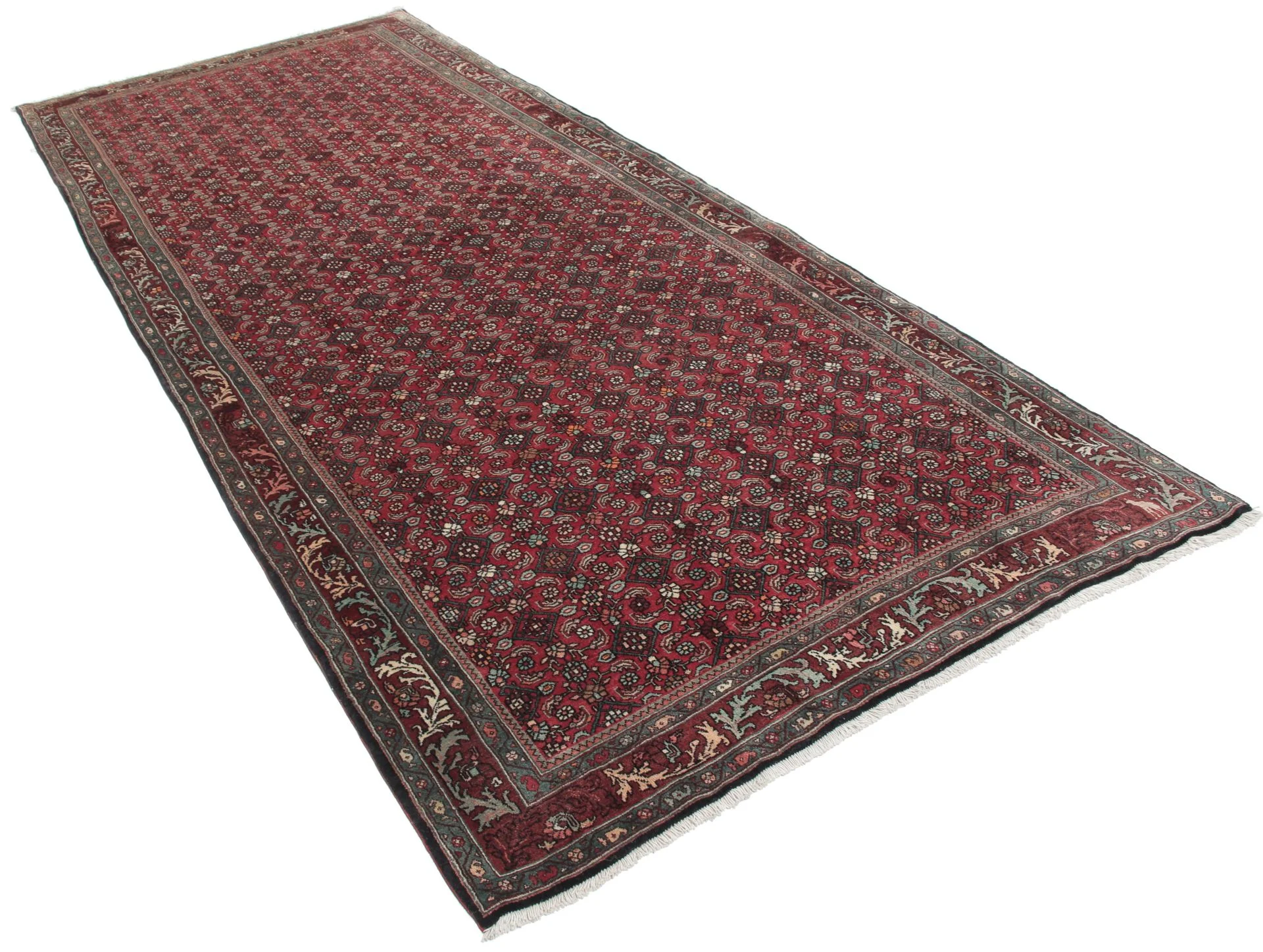 Alternative view of Bijar Persian Rug 155 × 395 cm in Wool, hand-knotted