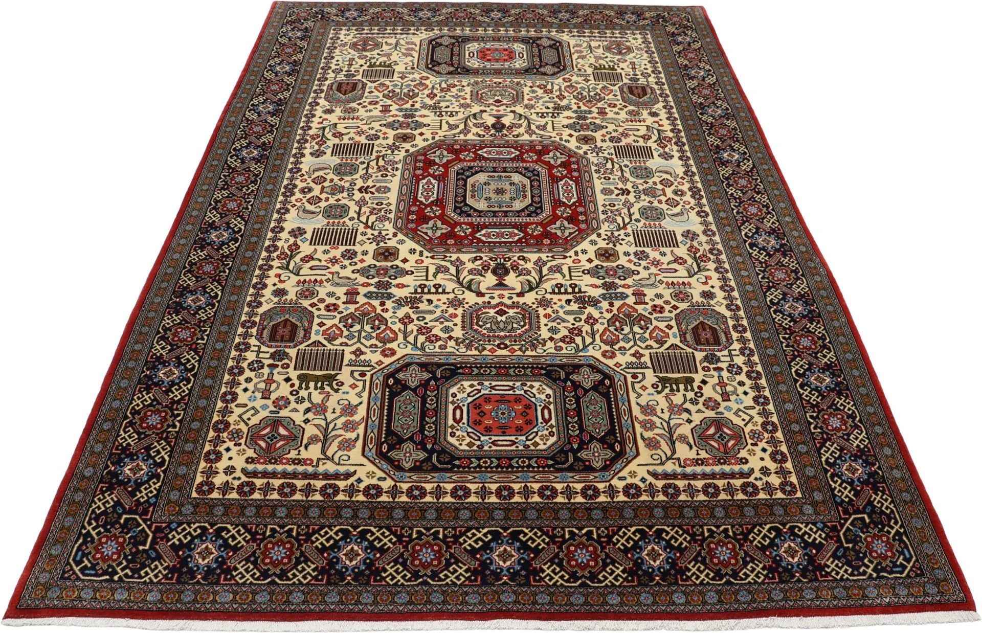 Wool Qom Persian Rug 195 × 295 cm, hand-knotted - Image 7