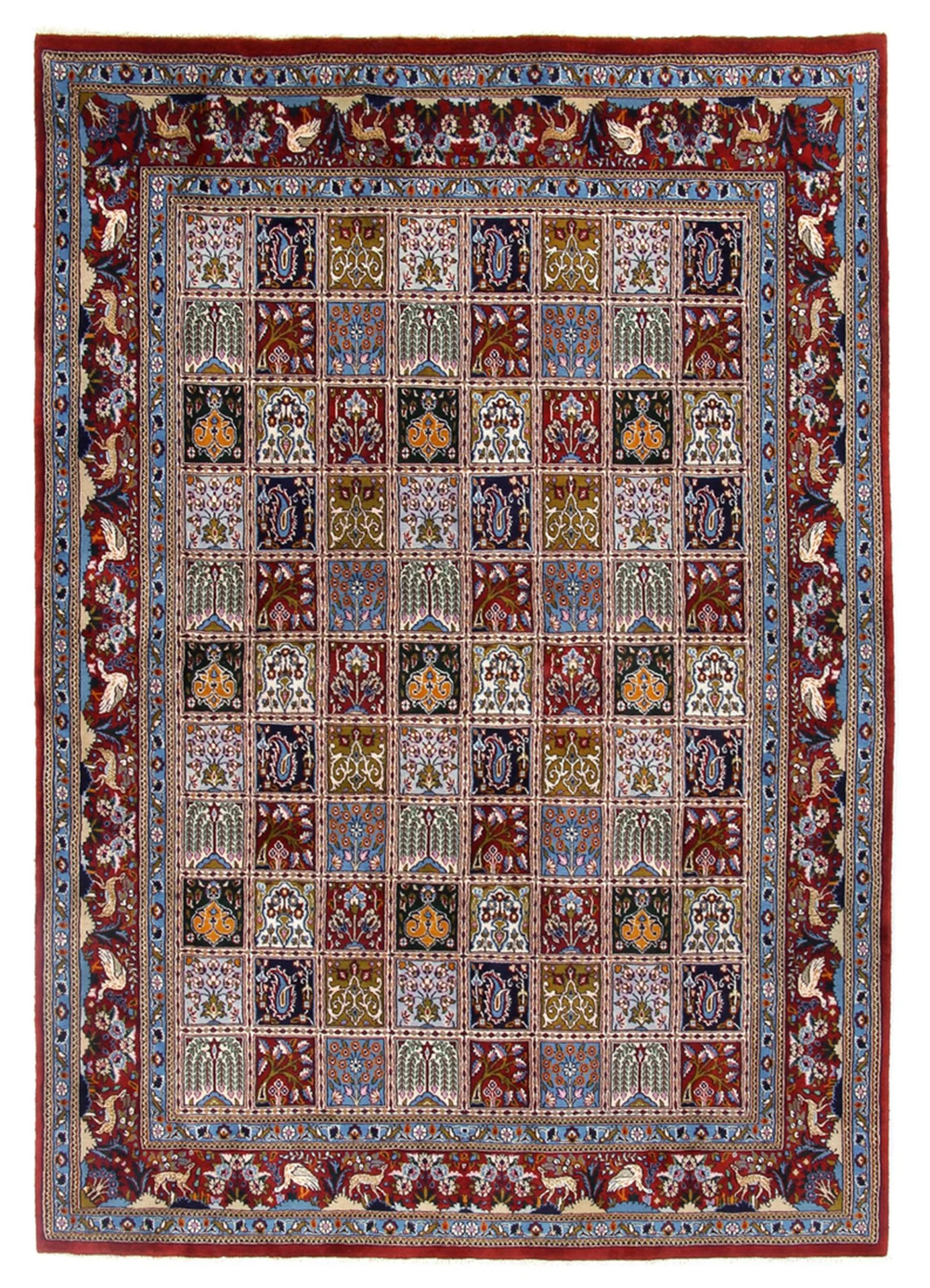 Hand-Knotted Moud Persian Rug, 165 × 243 cm, Wool