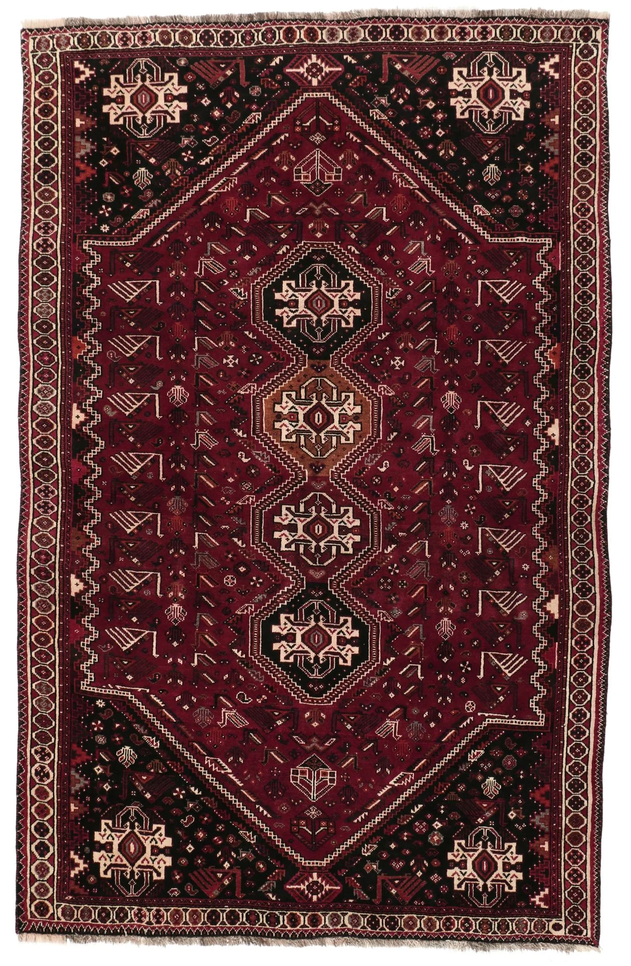 Hand-Knotted Qashqai Persian Rug, 170 × 270 cm, Wool