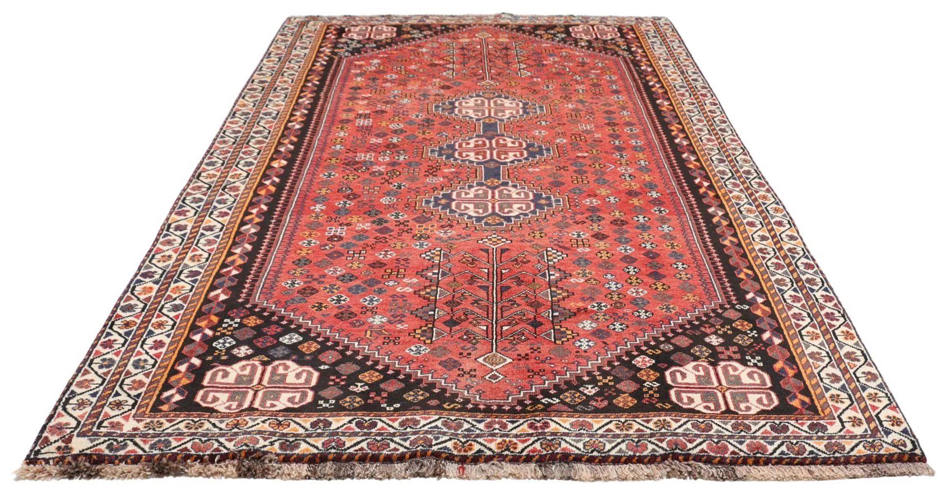 Alternative view of Hand-Knotted Qashqai Persian Rug, 160 × 260 cm, Wool
