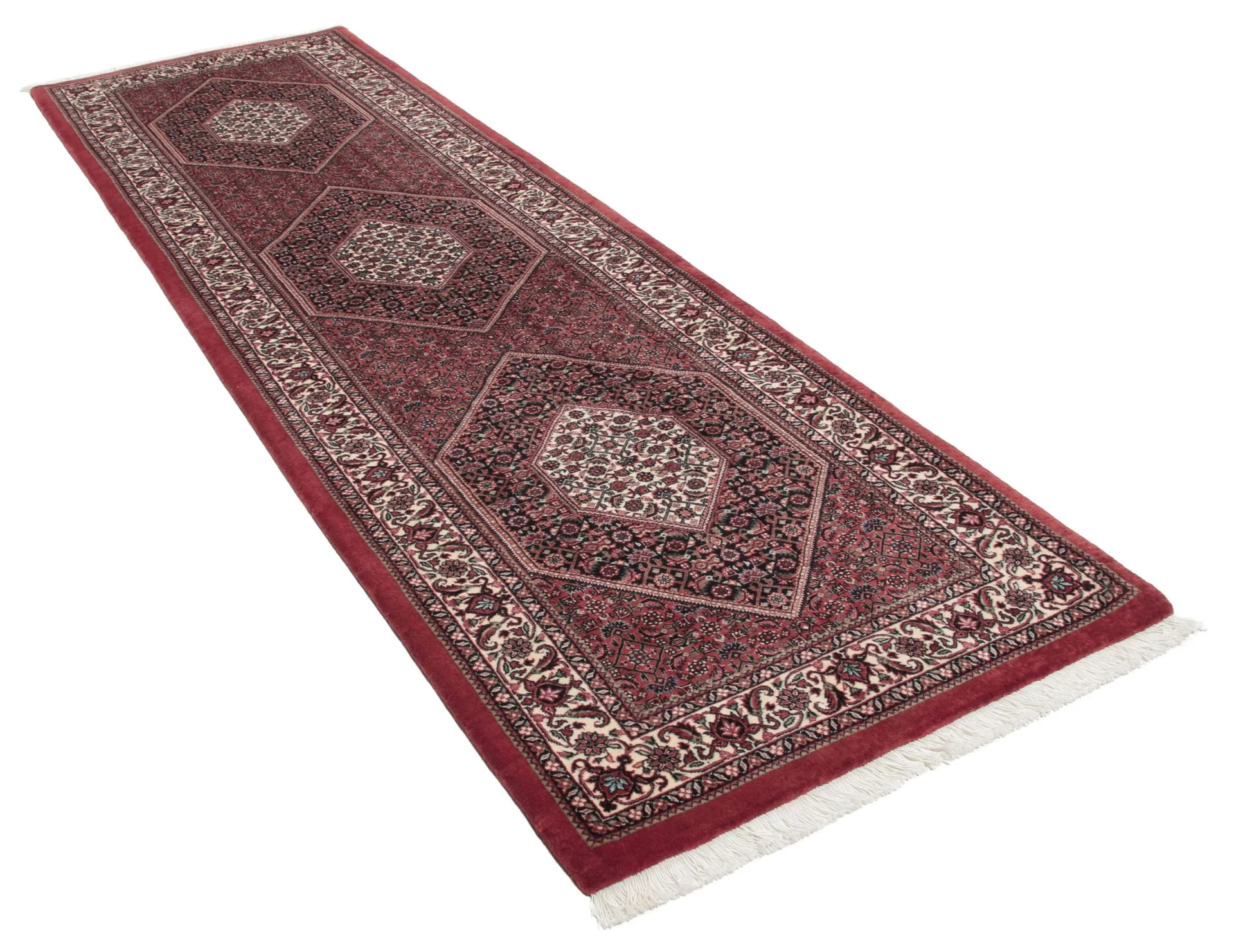 Alternative view of Bijar Persian Rug 85 × 285 cm in Wool & Silk, hand-knotted