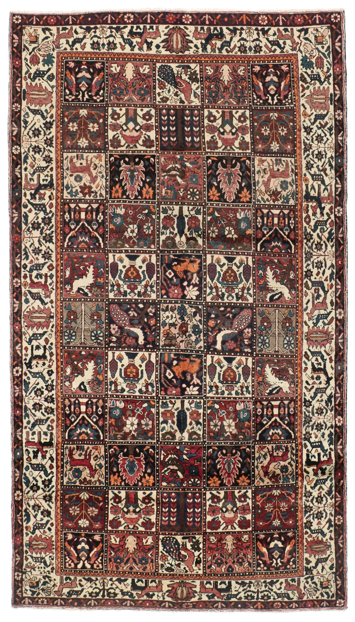 Hand-Knotted Bakhtiari Persian Rug, 167 × 305 cm, Wool