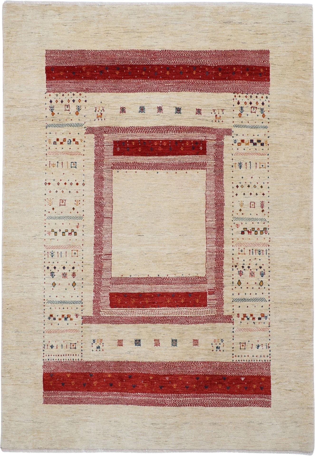 Hand-Knotted Loribaft Persian Rug, 202 × 290 cm, Wool