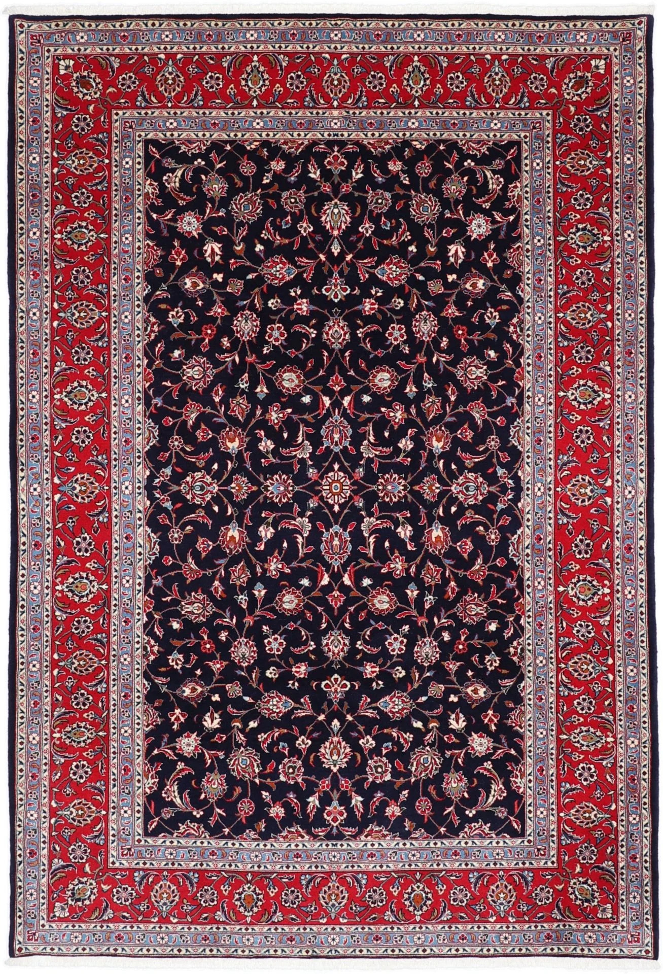 Hand-Knotted Kashan Persian Rug, 200 × 297 cm, Wool