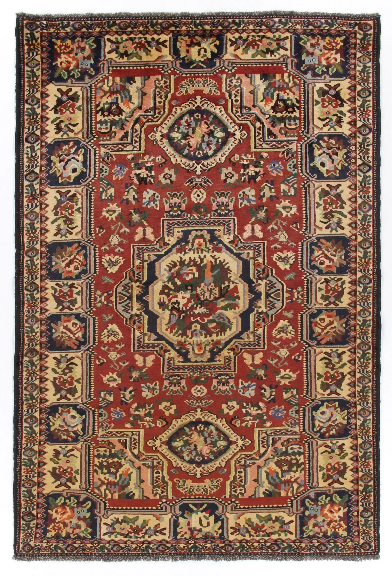 Hand-Knotted Bakhtiari Persian Rug, 166 × 255 cm, Wool