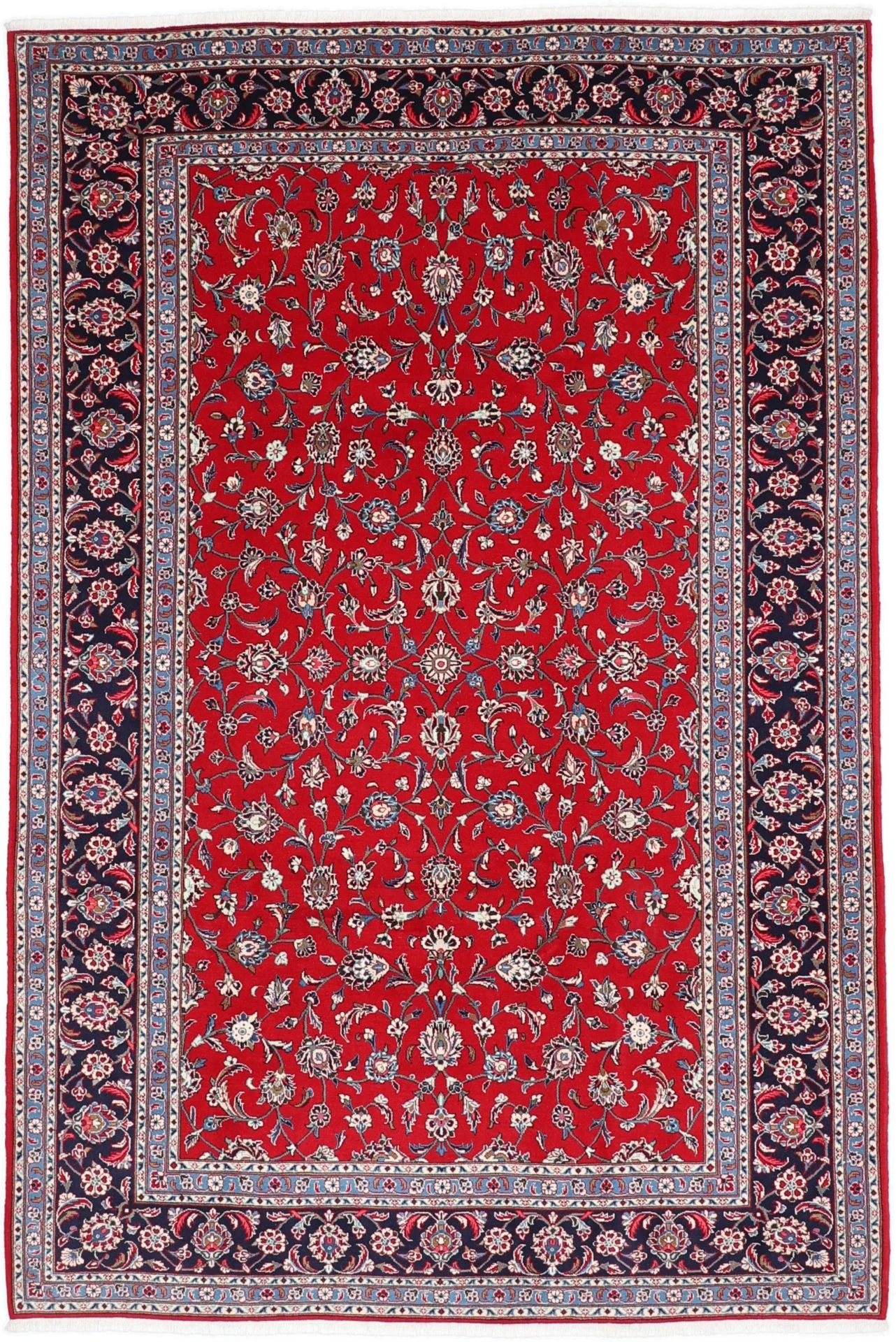 Wool Kashan Persian Rug 200 × 298 cm, hand-knotted