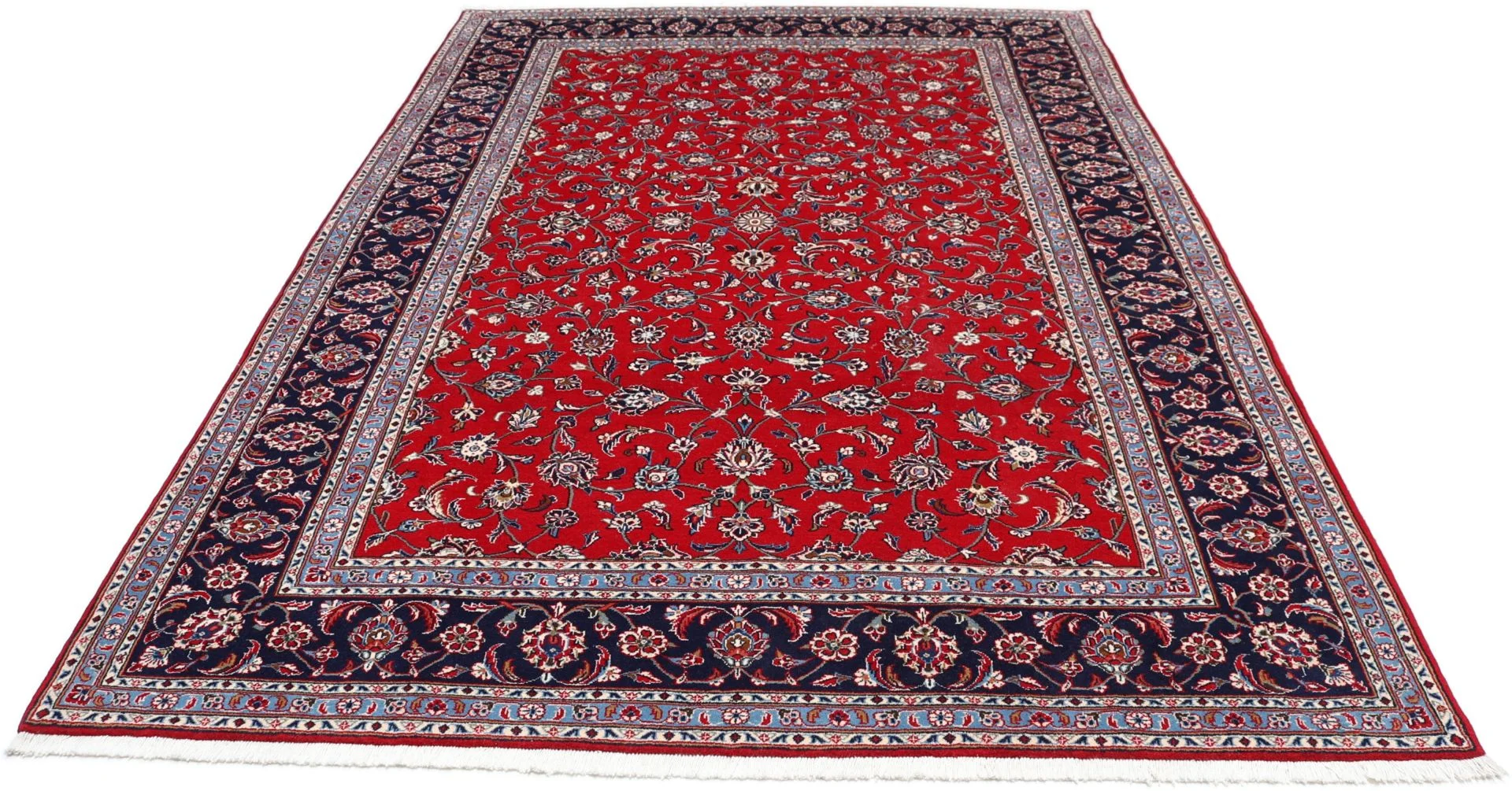 Wool Kashan Persian Rug 204 × 300 cm, hand-knotted - Image 7