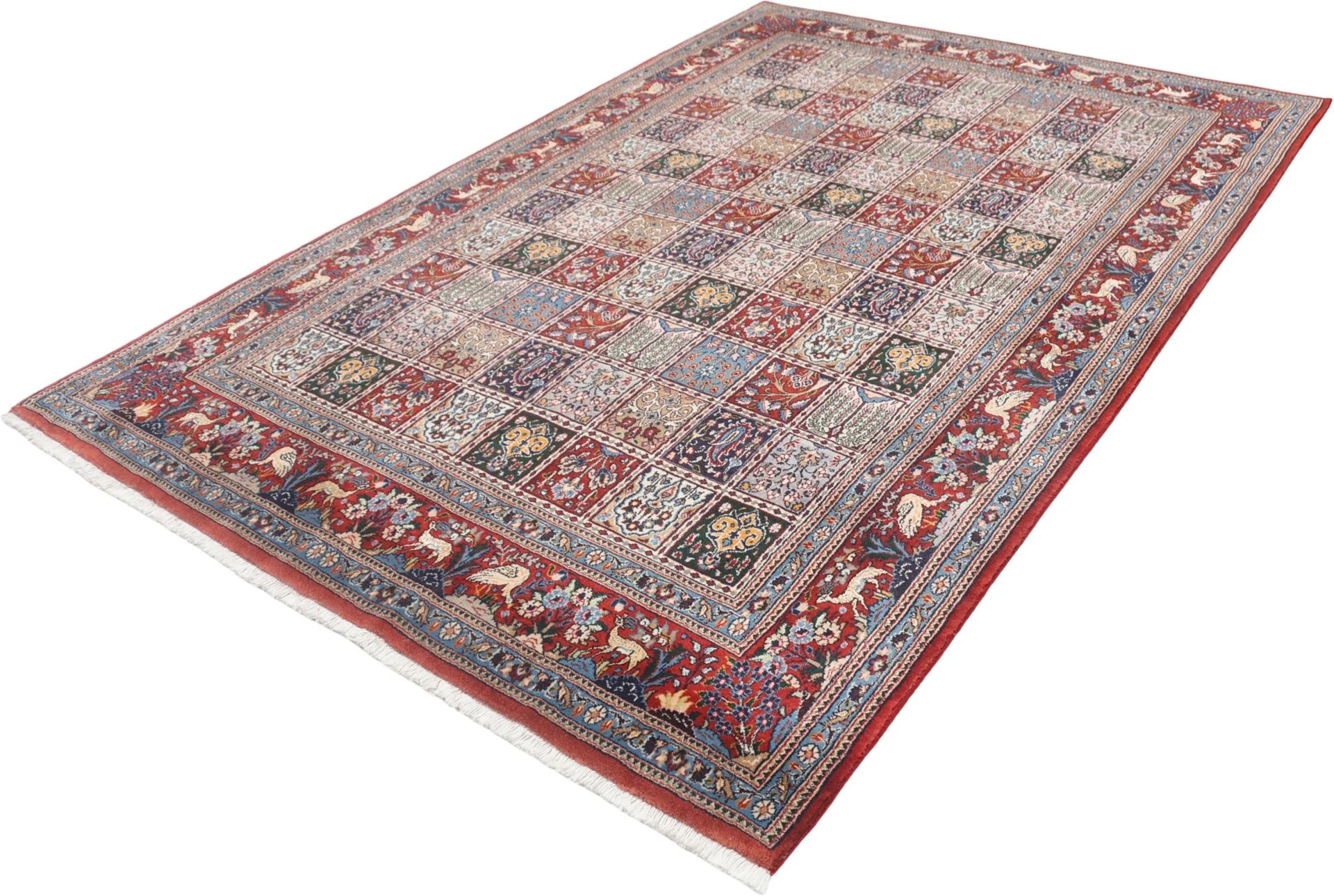 Hand-Knotted Moud Persian Rug, 165 × 250 cm, Wool - Image 3