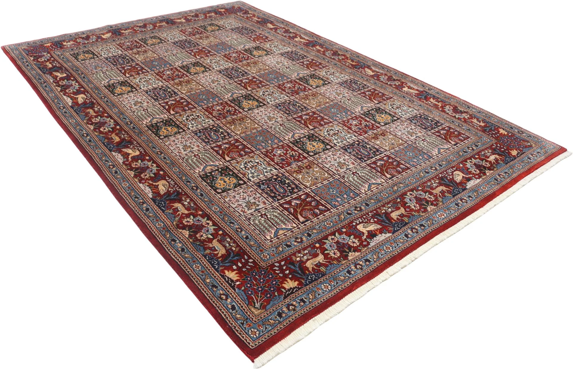 Hand-Knotted Moud Persian Rug, 165 × 250 cm, Wool - Image 4