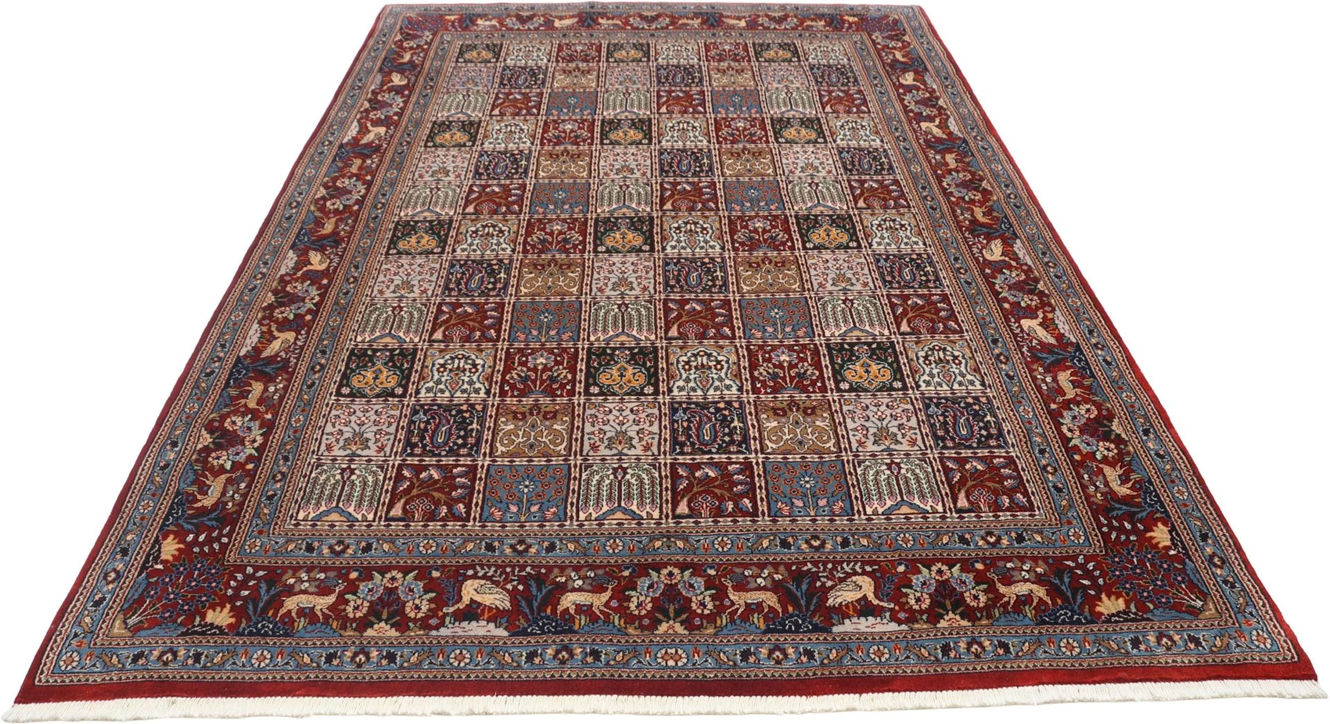 Hand-Knotted Moud Persian Rug, 165 × 250 cm, Wool - Image 7