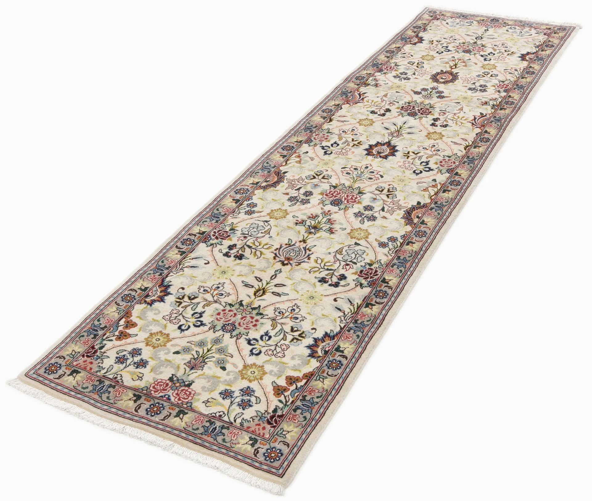 Alternative view of Hand-Knotted Kashan Persian Rug, 75 × 292 cm, Wool