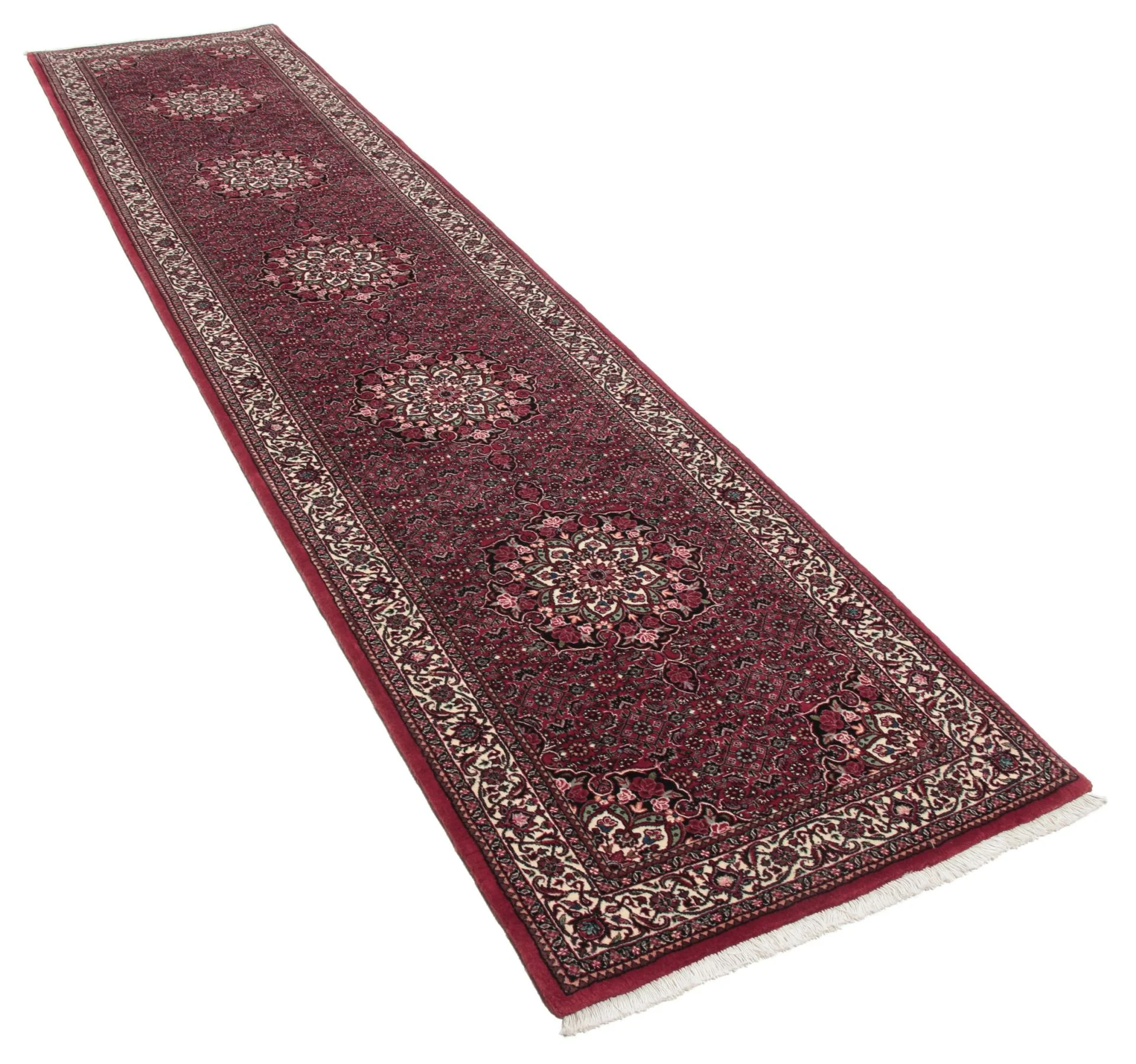 Alternative view of Wool & Silk Bijar Persian Rug 85 × 379 cm, hand-knotted