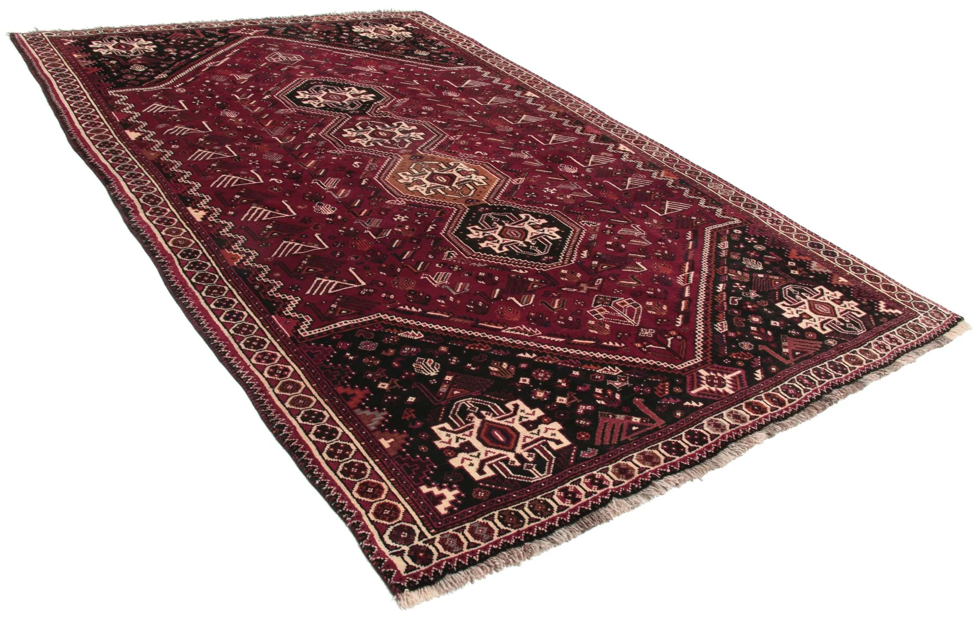 Alternative view of Hand-Knotted Qashqai Persian Rug, 170 × 270 cm, Wool