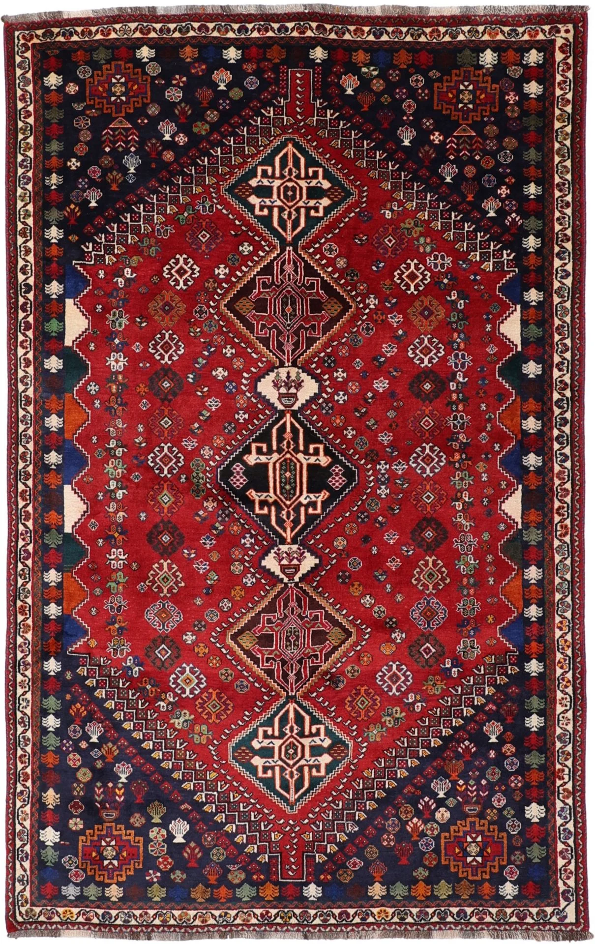 Wool Qashqai Persian Rug 168 × 270 cm, hand-knotted