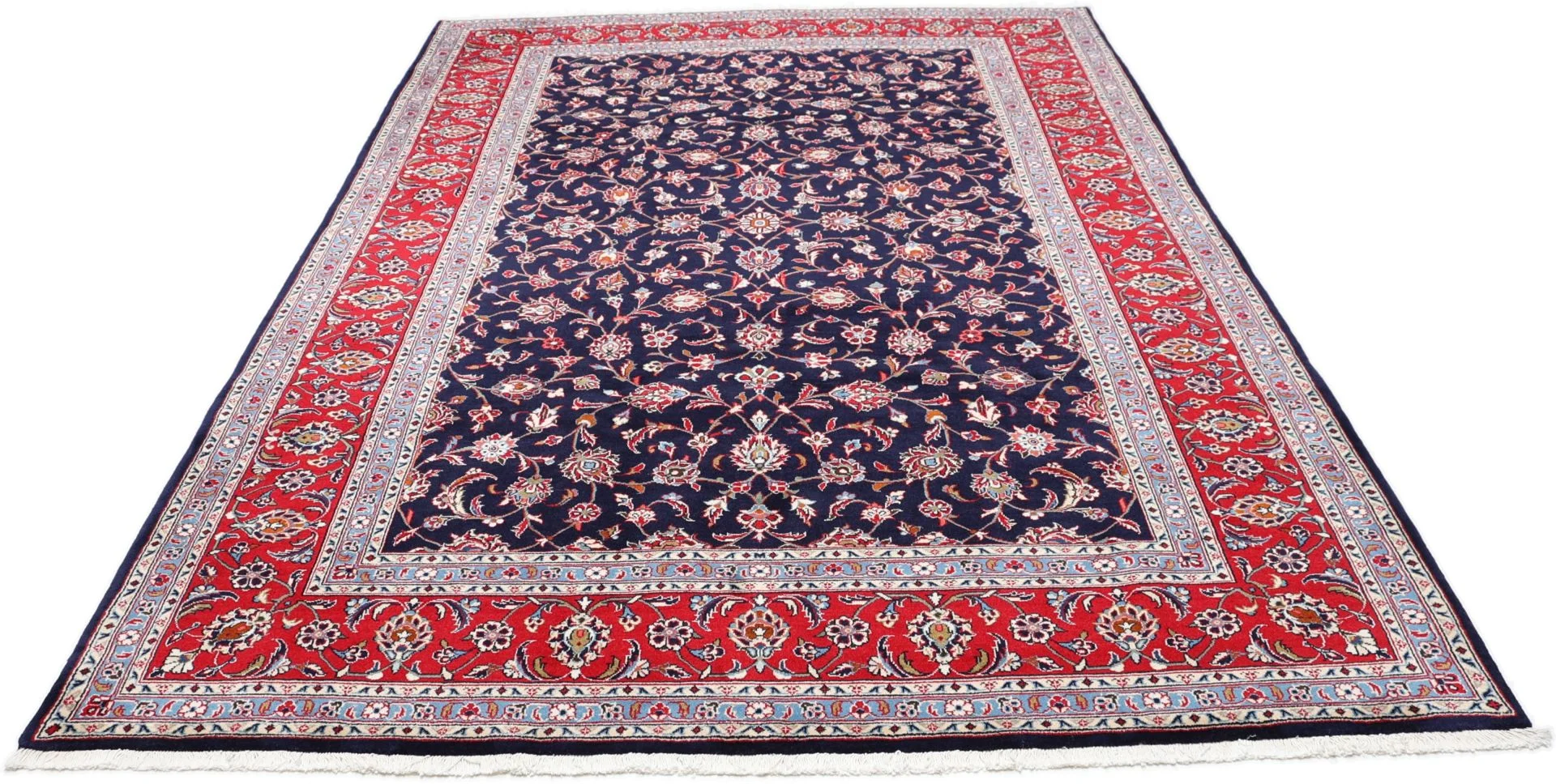 Alternative view of Hand-Knotted Kashan Persian Rug, 200 × 297 cm, Wool