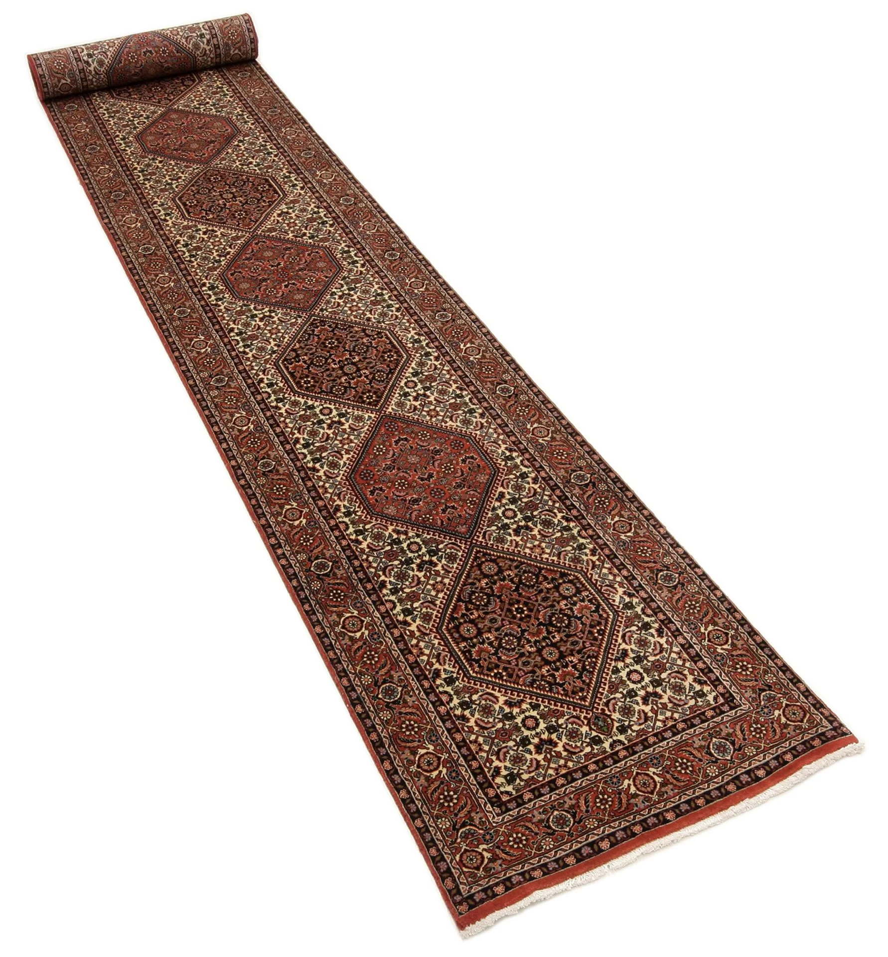 Alternative view of Wool Bijar Persian Rug 85 × 520 cm, hand-knotted