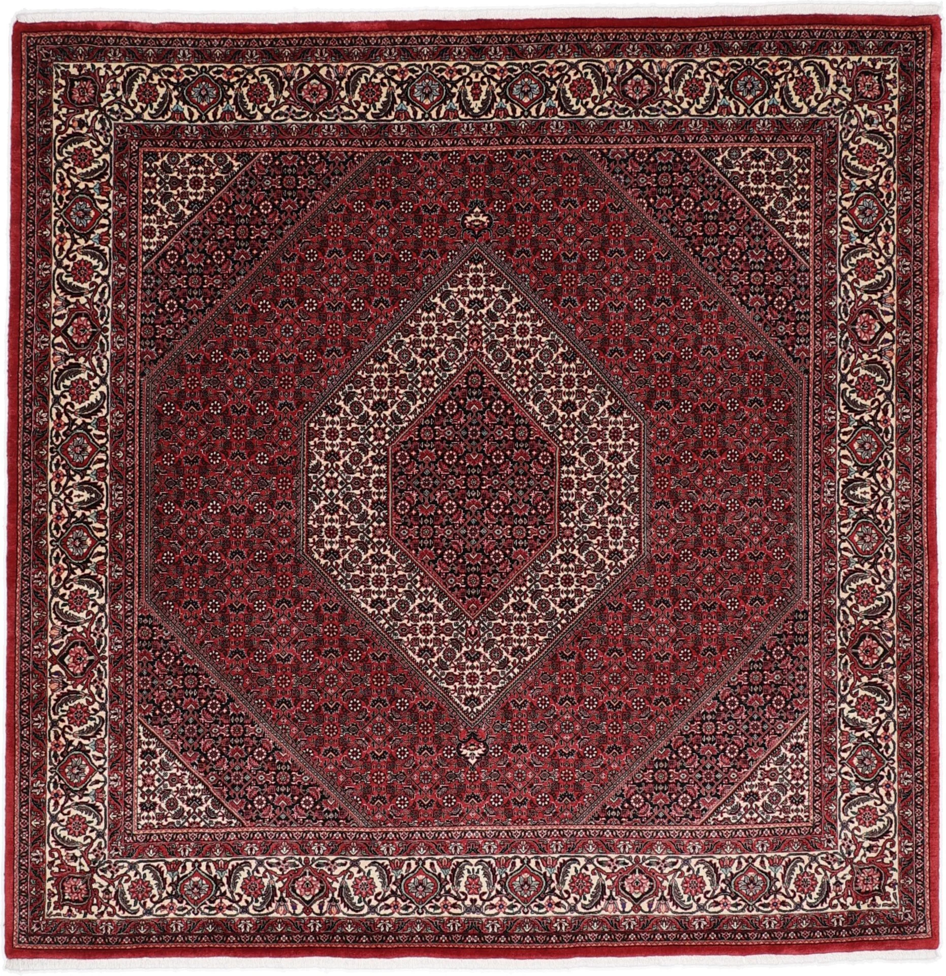 Bijar Persian Rug 210 × 210 cm in Wool, hand-knotted