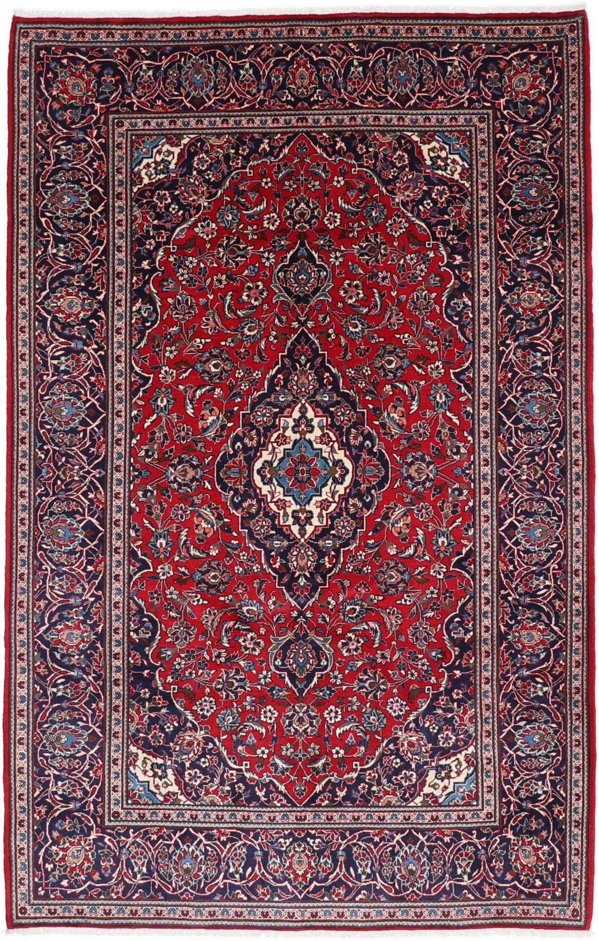 Kashan Persian Rug 195 × 304 cm in Wool, hand-knotted