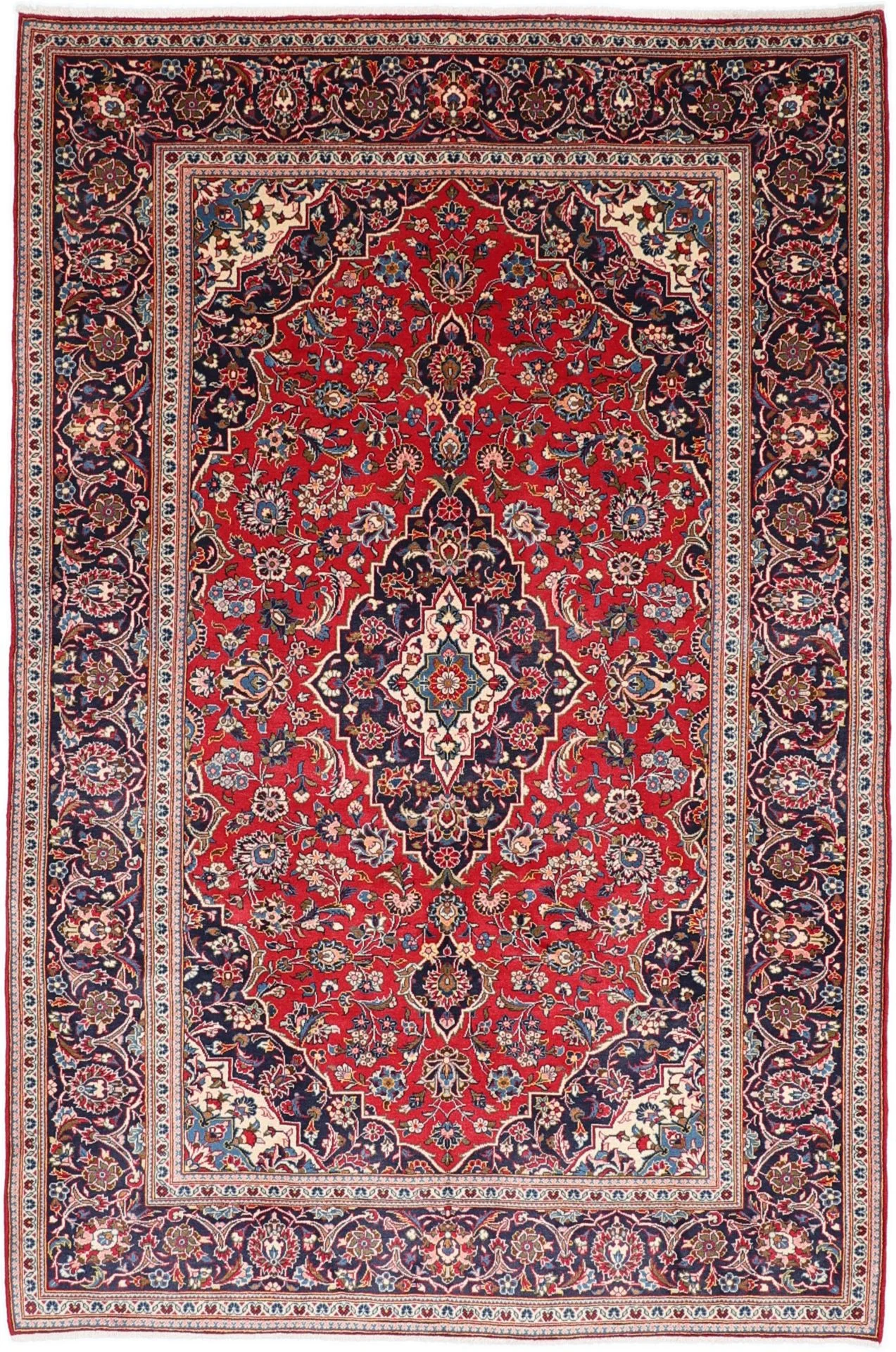 Kashan Persian Rug 198 × 300 cm in Wool, hand-knotted