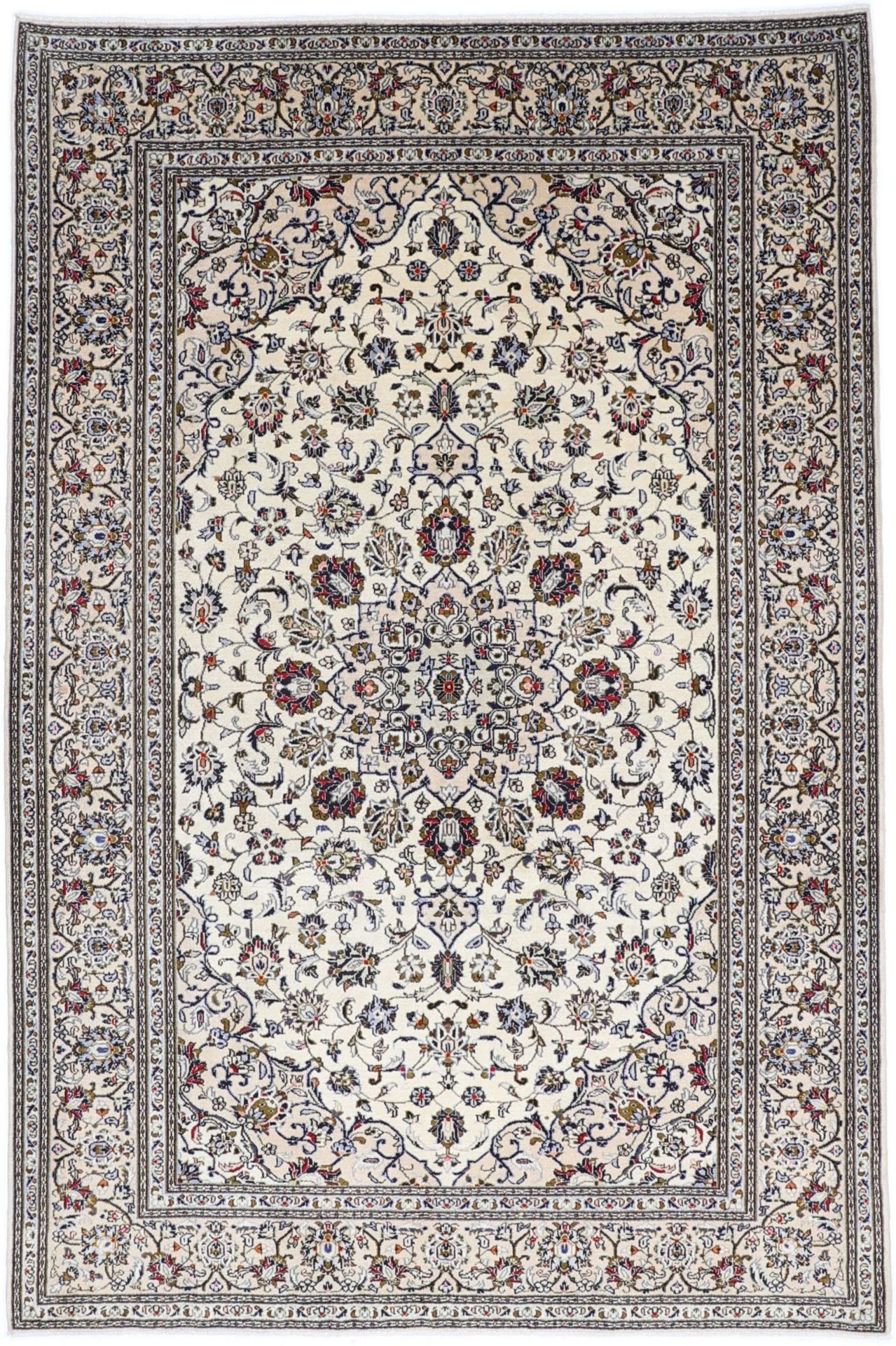 Kashan Persian Rug 198 × 297 cm in Wool, hand-knotted