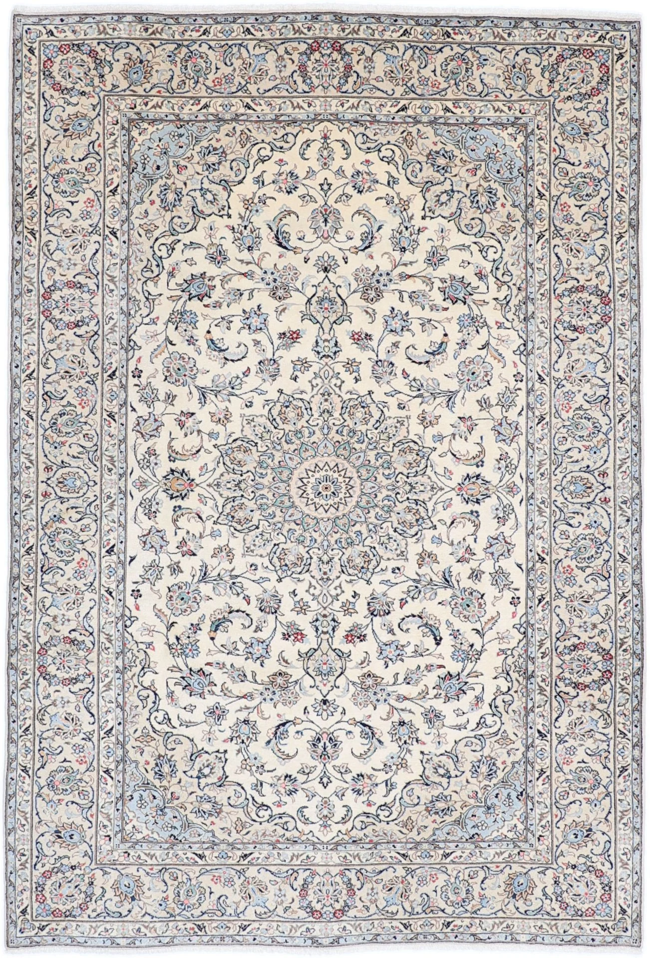 Kashan Persian Rug 197 × 294 cm in Wool, hand-knotted